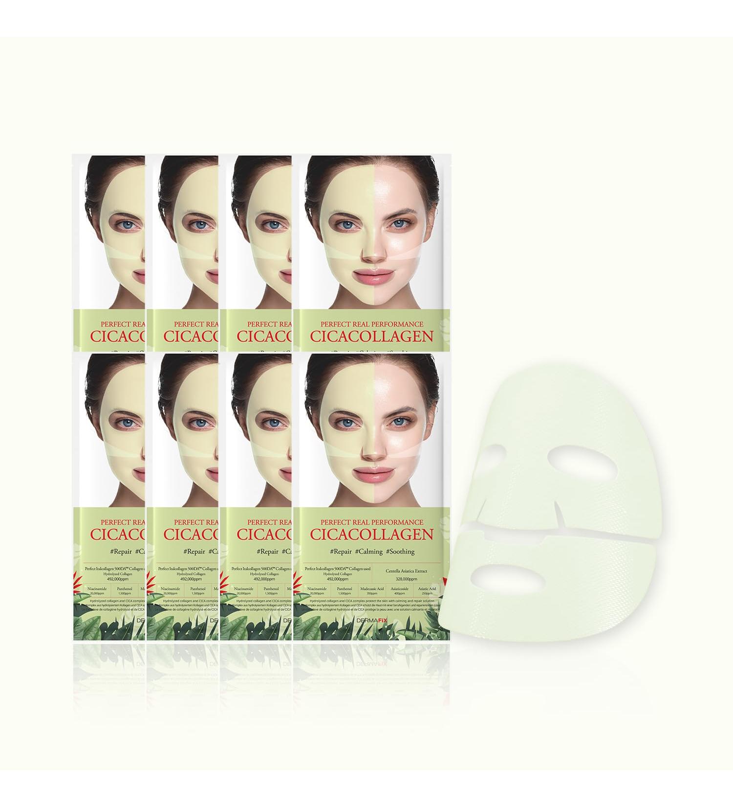 CICACOLLAGEN Hydrolyzed Collagen Face Masks - Soothing & Calming | Value Pack of 8 | International Shipping - Buy Online on GoSupps.com