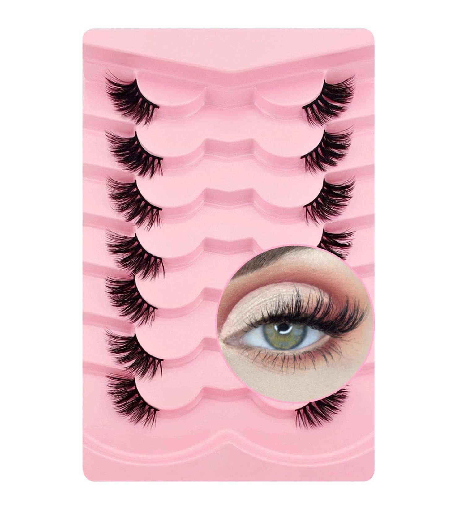 7 Pairs of Half Eyelashes Cat Eye 12 mm Short Cat's Eye Artificial Eyelashes Natural Look 1/2 Corner False Eyelashes Set 3/4 Corner Eyelashes Reusable Lightweight Makeup Eyelashes (1-33) 7P-HF-1-33 - Buy Online on GoSupps.com