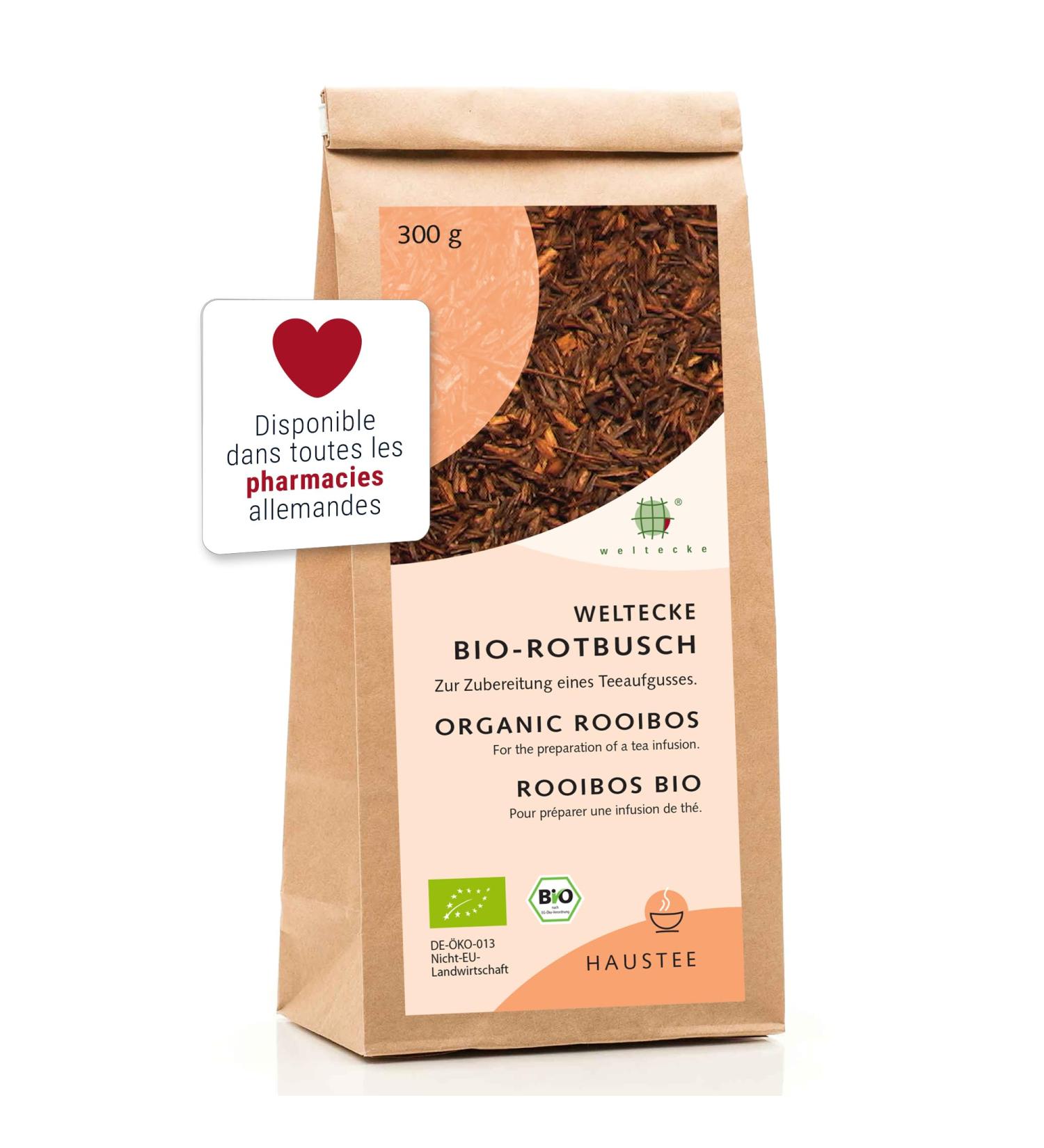 Weltecke Th Bio Rooibos Nature en vrac 300 g | Th Rooibos contr l et fabriqu en Allemagne | Th aux herbes aromatique naturellement v gan et sans caf ine | Roibos fra chement conditionn  - Buy Online on GoSupps.com