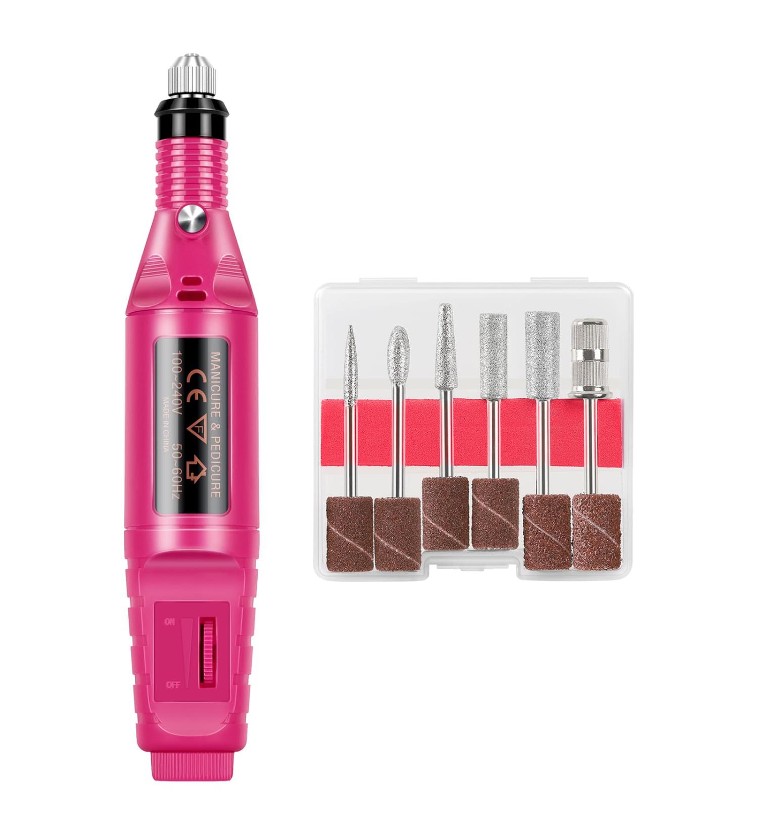 PEACECOLOR Red Mini Nail Drill Machine Electric Nail Files for Beginners Professional Compact Nail Drill Machine Set for Acrylics Nails Electronic Equipment Home Salon DIY Nail Art Use Xa-29 - Buy Online on GoSupps.com