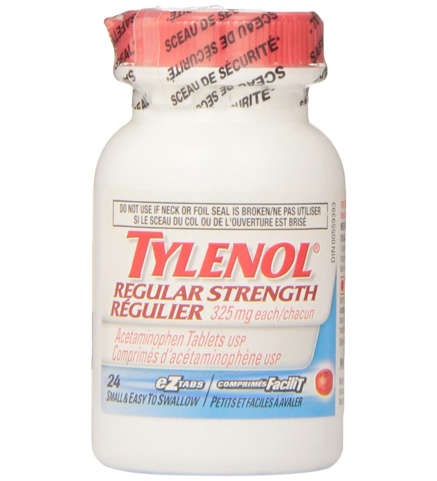 Tylenol Regular Strength Ez Tab 24 count - Buy Online on GoSupps.com
