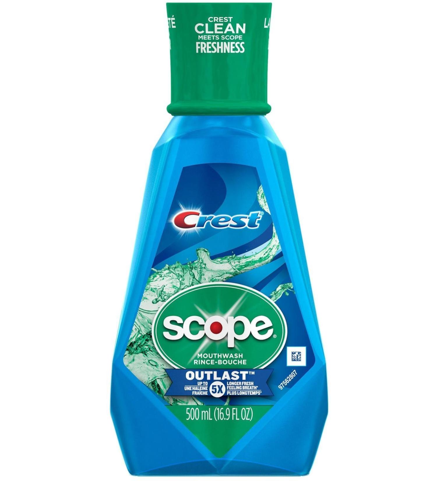 Crest Scope Outlast Mouthwash - 16.9 oz - Long Lasting Peppermint