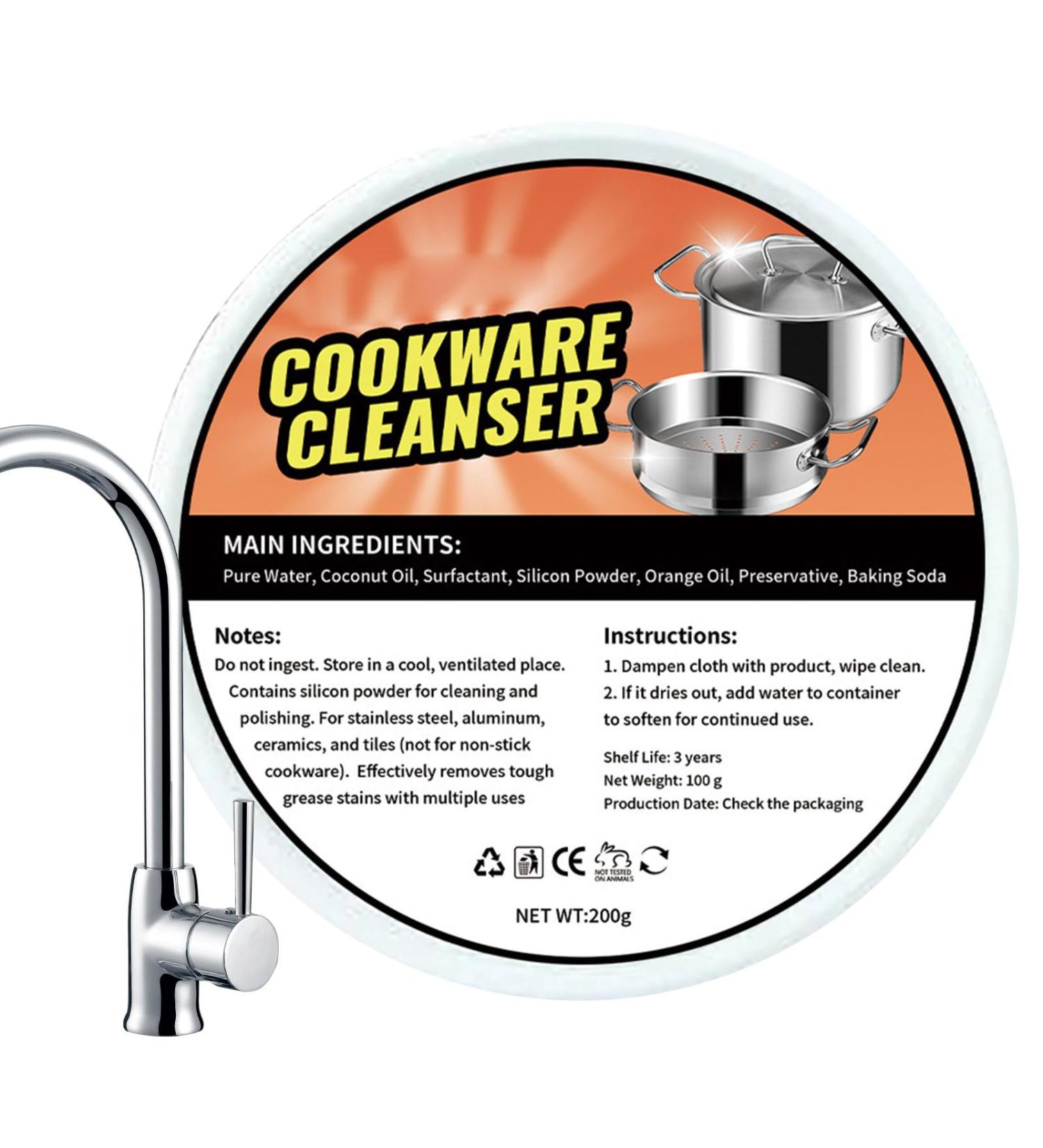 Cookware Cleaner - Polishing Stove Cleaner | Quick Oven Cleaner Fast Kitchen Supplies for Stubborn Rust Stains Household Hard Water Deposits Welts - Buy Online on GoSupps.com