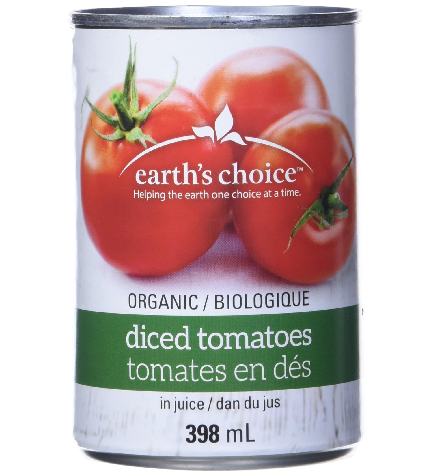 Earth's Choice - Organic Diced Tomatoes 12 Count of 398ml - Buy Online on GoSupps.com