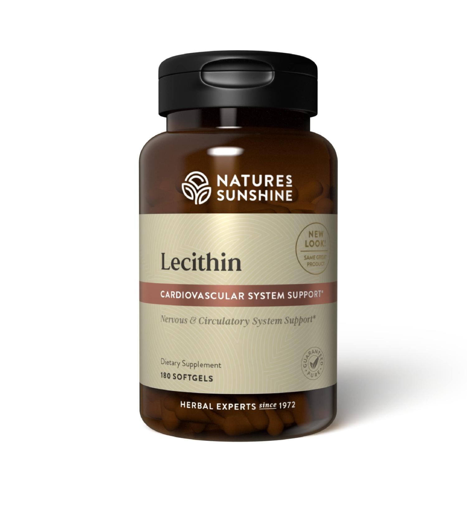 Nature's Sunshine Lecithin 180 Softgels - Healthy Brain and Liver Support - Buy Online on GoSupps.com