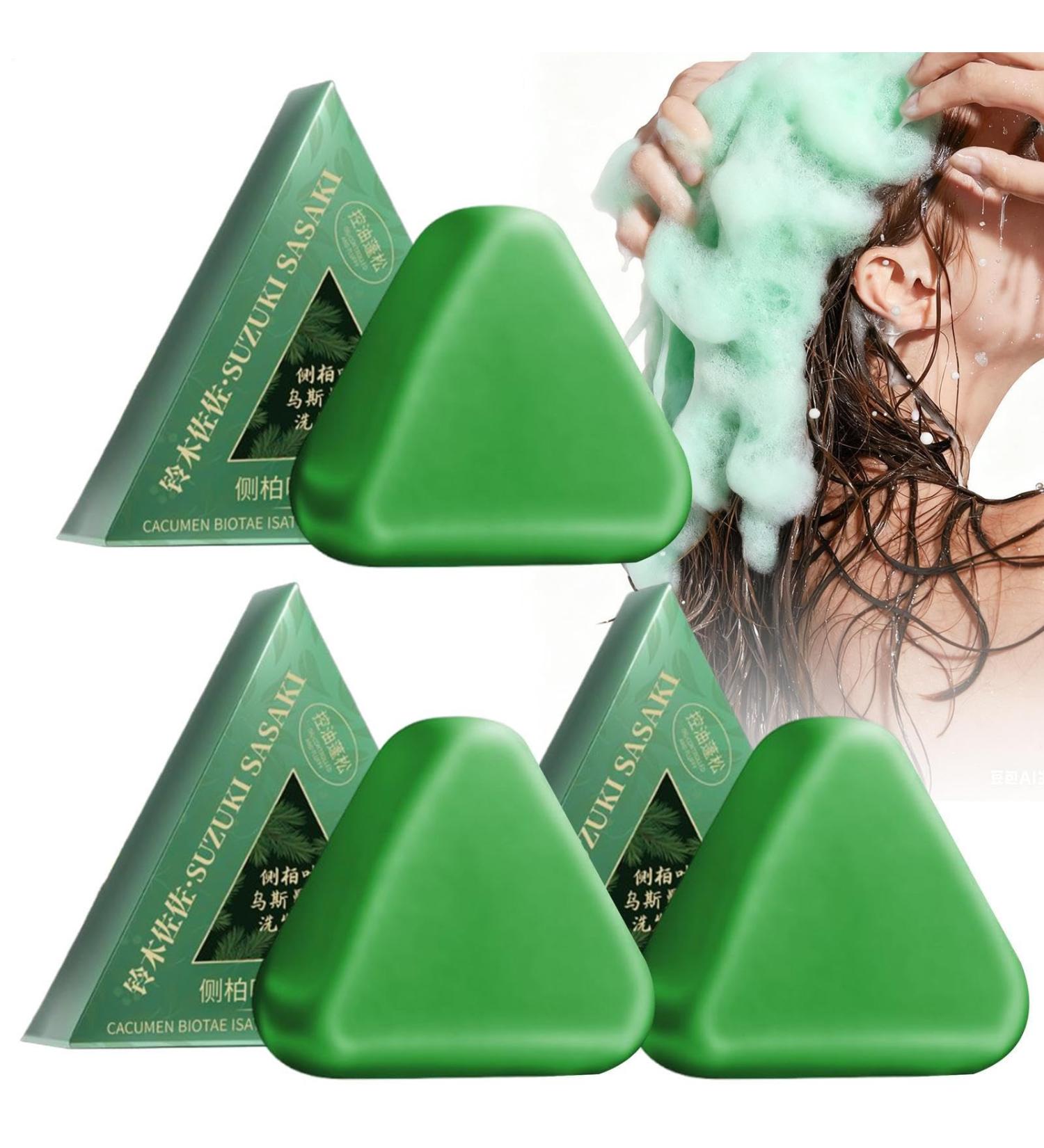  ETUCYNG Soap Shampoo Solid 3 Pieces Triangle Shampoo | Gentle Bar Control Green Oil Daily Care Scalp Types Hair Types Home Travel Bathroom - Buy Online on GoSupps.com