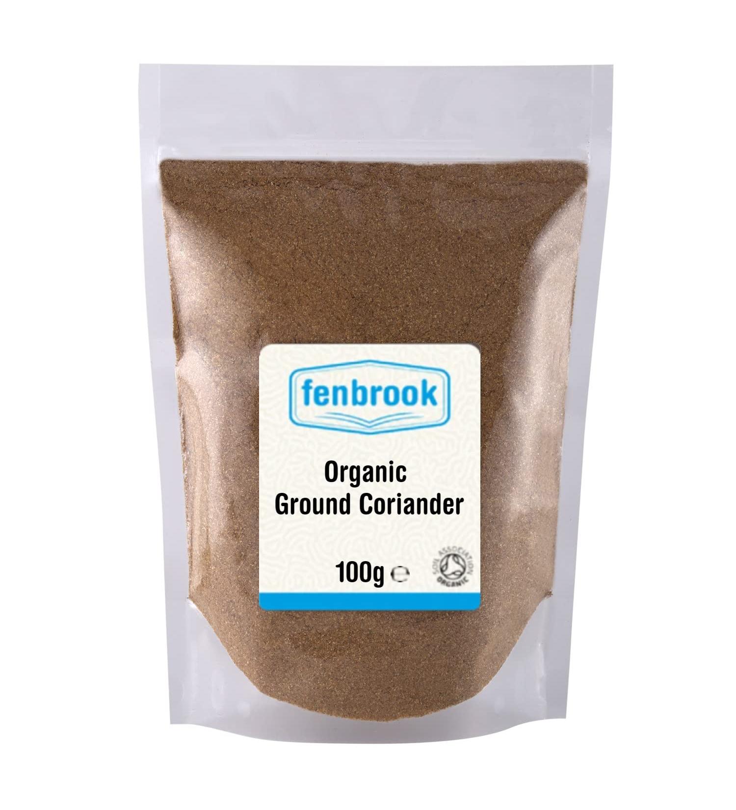 Organic Ground Coriander 100g | Fenbrook Organic Certified - Buy Online on GoSupps.com