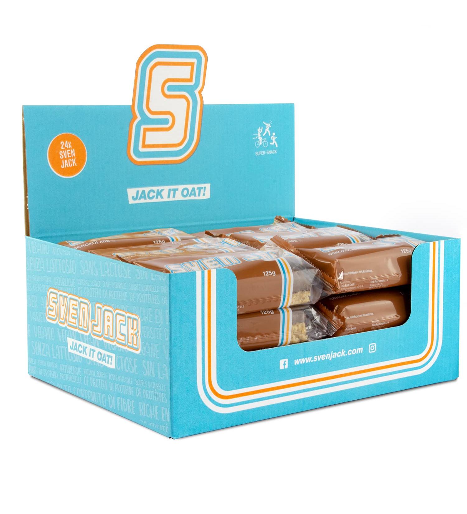 SvenJack Oat Bar Chocolate 24X125g - Buy Online on GoSupps.com