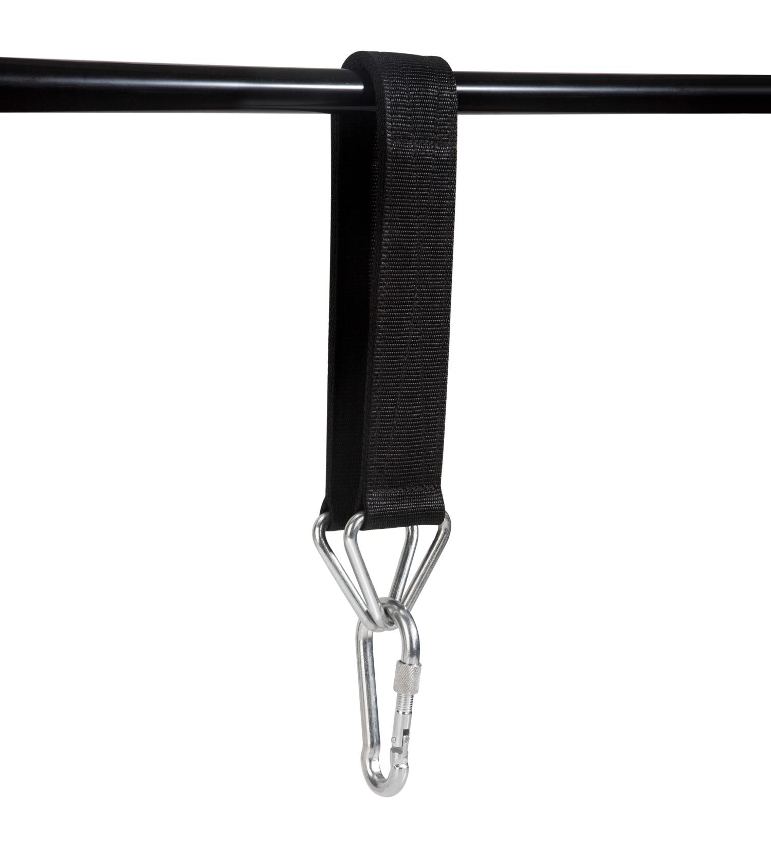 Robust Punching Bag Holder | Black Nylon Strap with Snap Hook - Secure Hanging Solution for Home Gym - Buy Online on GoSupps.com