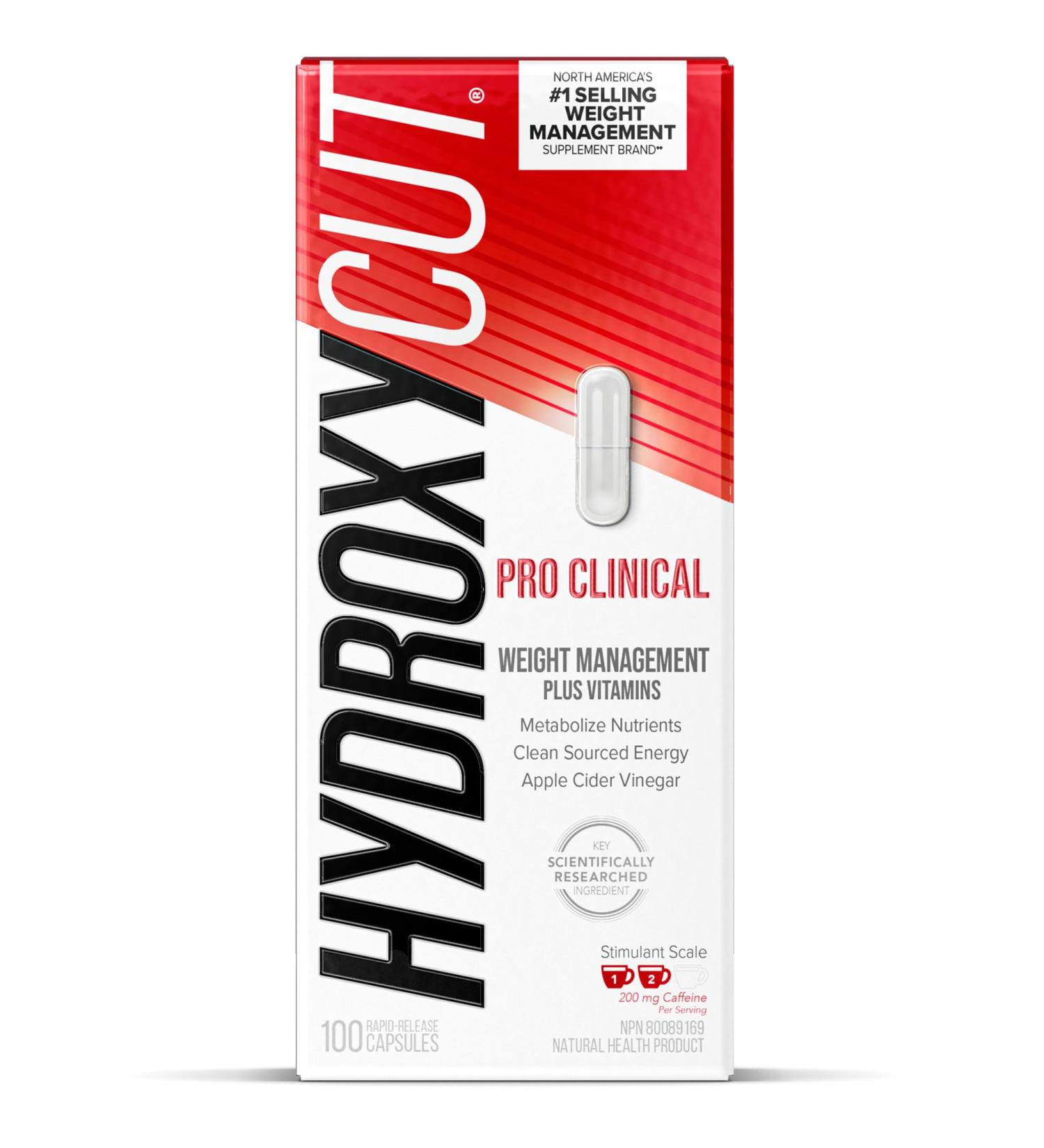Hydroxycut Pro Clinical Weight Loss Supplements with Apple Cider Vinegar Burn Calories & Get Naturally Sourced Energy 50 Servings (100 Pills) - Buy Online on GoSupps.com