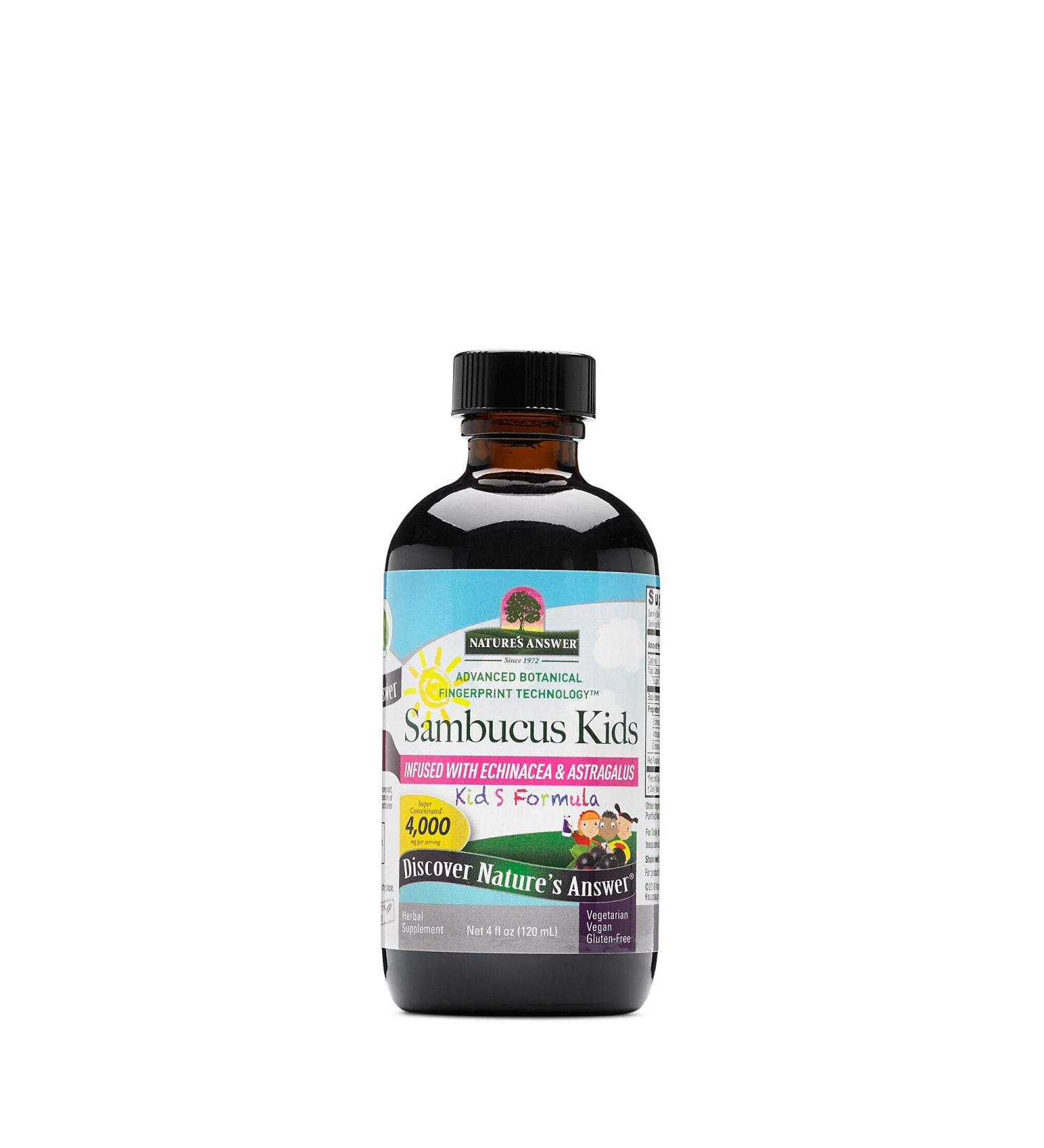Nature's Answer Sambucus nigra Black Elder Berry Extract Kids Formula - 4 fl oz