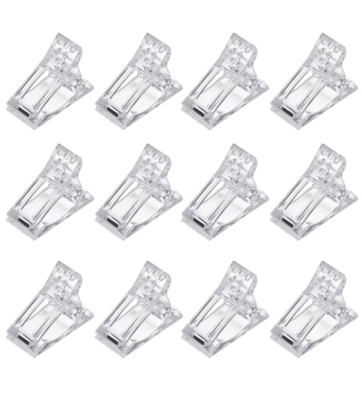 Fantesi 12-Piece Polygel Nail Clip Set | Transparent Nail Tip Clips for Poly Gel Nail Extensions - Buy Online on GoSupps.com