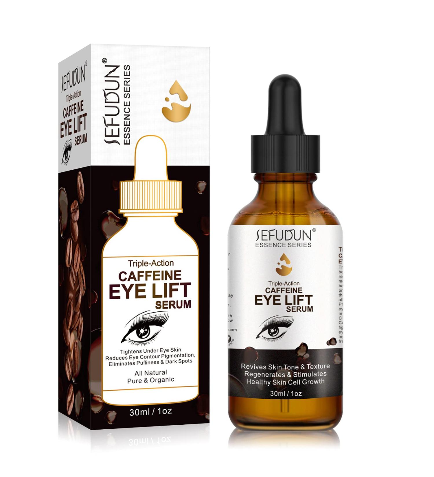 Caffeine Eye Serum Complex | Eye Bag Treatment for Women and Men | Anti-Aging, Pigmentation, Wrinkles | 100% Natural Cold Pressed Oil - Buy Online on GoSupps.com