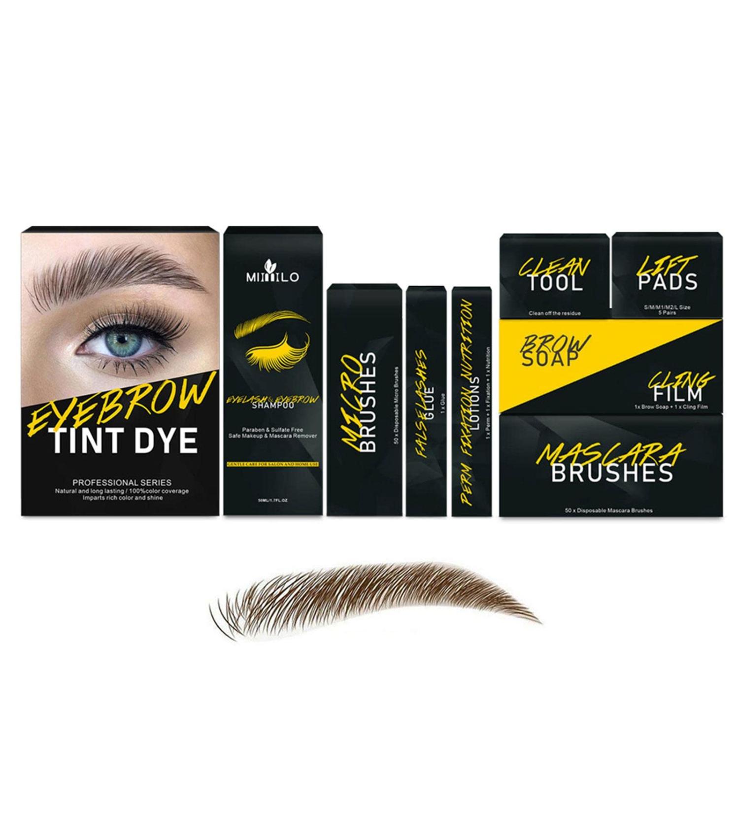 Lash Lift and Tint Kit Brow Lamination and Tint Kit Eyelash Dye and Lift 2 in 1 Keratin Black Eyelash Dye for Lash Perm Lift Lamination Treatment Nanyaciv - Buy Online on GoSupps.com