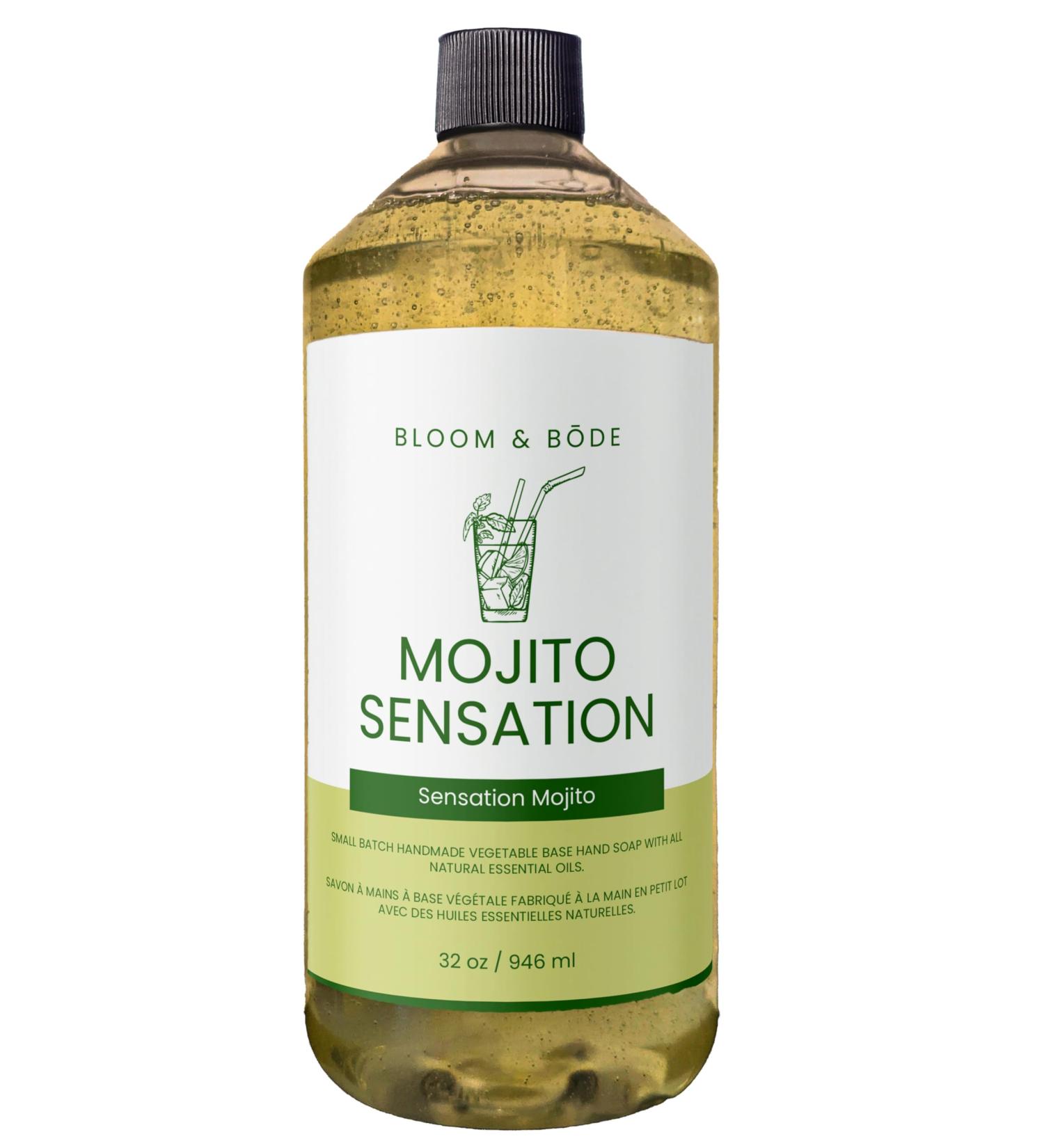 Liquid Hand Soap Refill with Essential Oils | Mojito Sensation - 32oz | Eco-Friendly & Hydrating - Buy Online on GoSupps.com