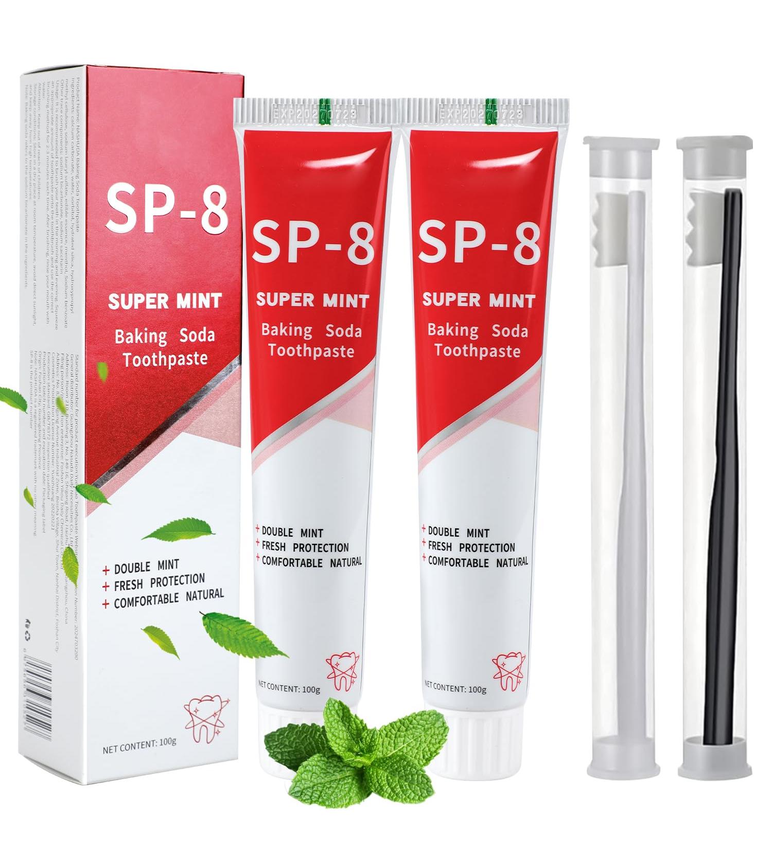 SP8 Probiotic Whitening Toothpaste - Ultra Whitening Formula (2pcs) - International Shipping Available - Buy Online on GoSupps.com