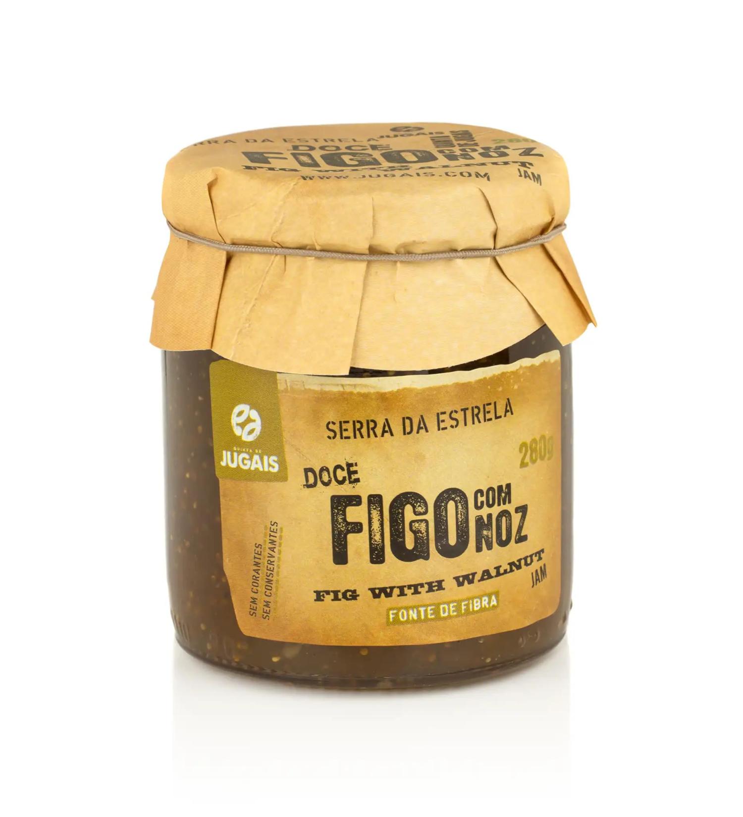  Quinta de Jugais Fig and walnut jam - 280g jar - Sweet taste and crunchy texture - Ideal for cakes and breakfasts - No artificial colors or preservatives - Gourmet product of origin - Buy Online on GoSupps.com
