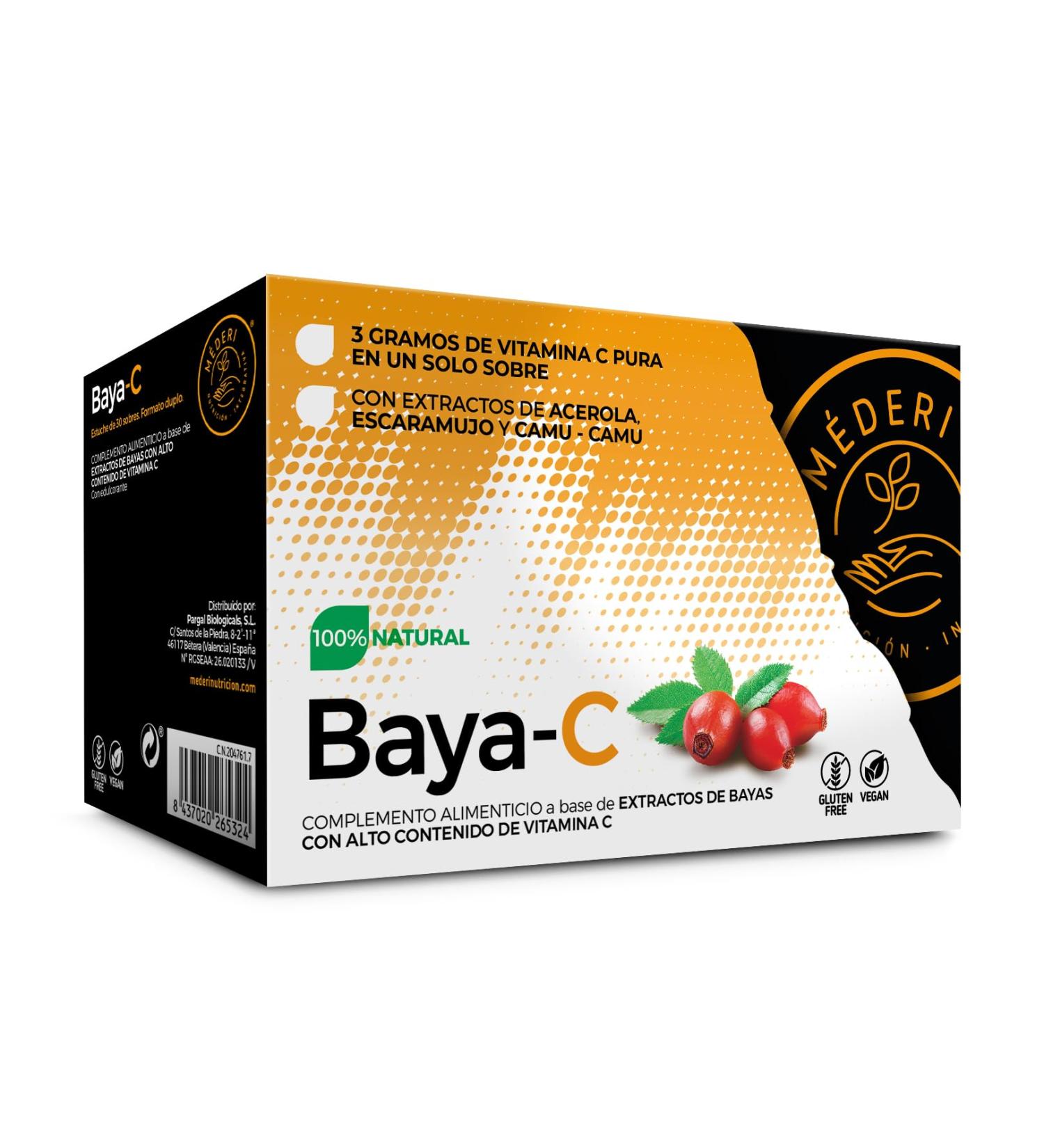 MEDERINUTTRICION BAYAC 30sbrs is a dietary supplement in handy sachets to dissolve It makes it easy to get targeted nutrients The package contains 30 sachets It is developed