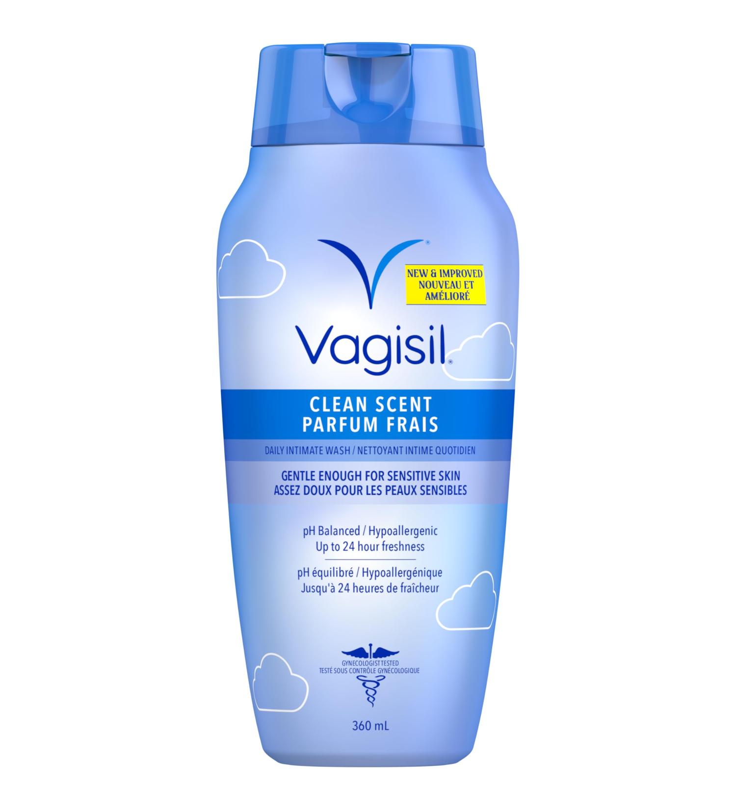 Vagisil Feminine Wash for Intimate Areas and Sensitive Skin Gynecologist Tested 360mL Clean Scent Clean 360 ml (Pack of 1) - Buy Online on GoSupps.com