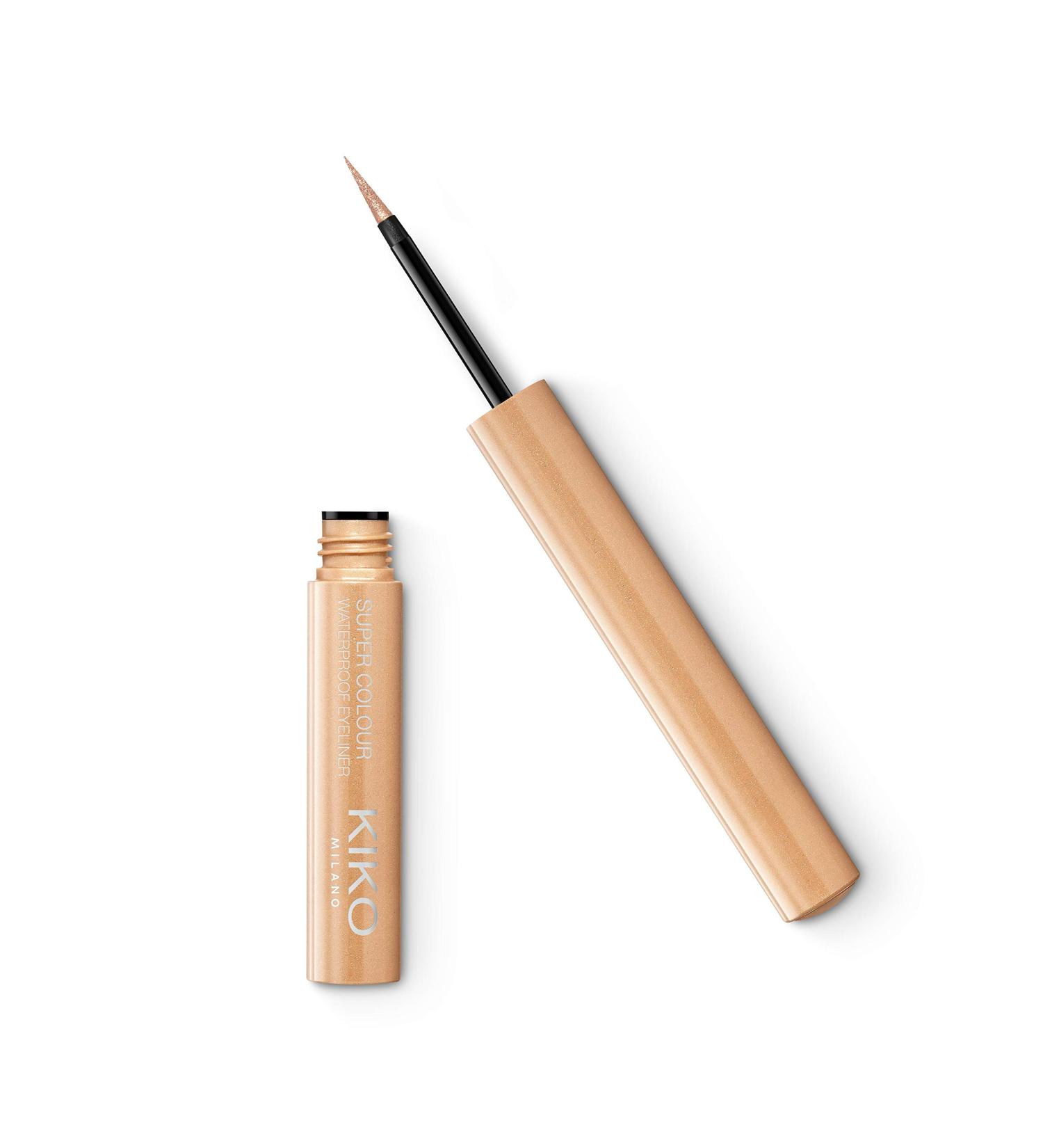 KIKO Milano Super Colour Waterproof Eyeliner 02 - High Coverage Gold Liquid Eyeliner for Long-Lasting Color | International Shipping Available - Buy Online on GoSupps.com