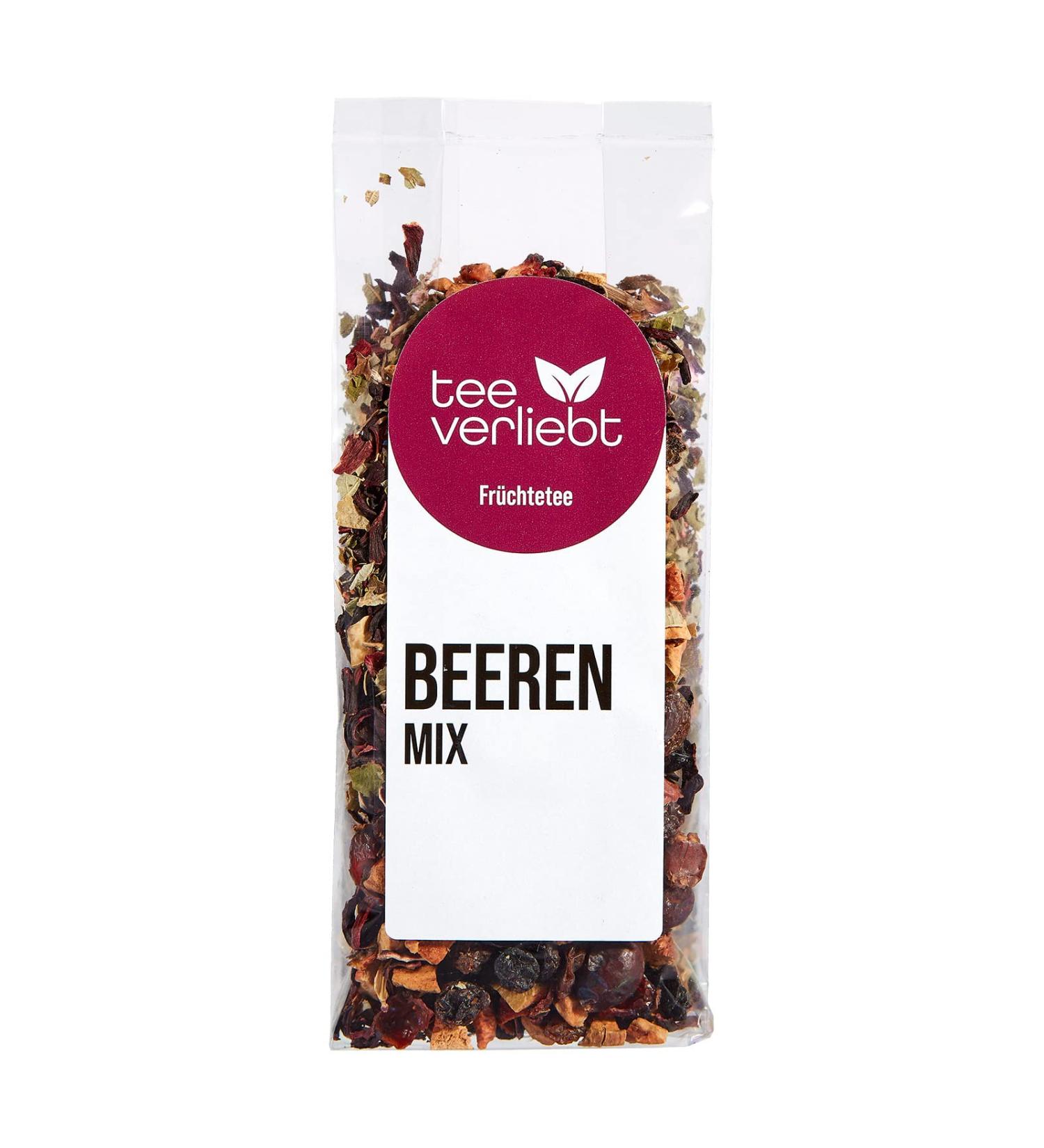 tee verliebt teeverliebt Berry Mix - Loose Leaf Fruit Tea with Blackberry Raspberry and Strawberry - Berry Mix - 100g