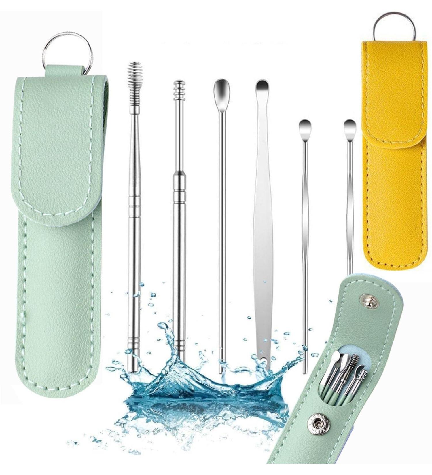 Earwax Cleaner - 12-piece Earwax Cleaning Tool Set 2024 Most Professional Earwax Cleaner Master Earwax Cleaning Tool Set Ear Cleaner Earwax Removal Tool with PU Leather Case - Buy Online on GoSupps.com
