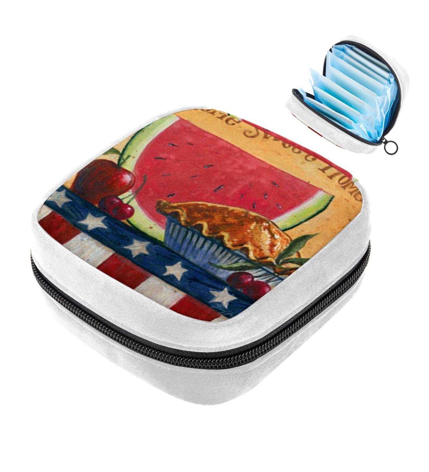 GIAPB Sanitary Napkin Storage Bag | Period Tampon Makeup Pad Pouch | Vintage Fruit Color3742 - Buy Online on GoSupps.com