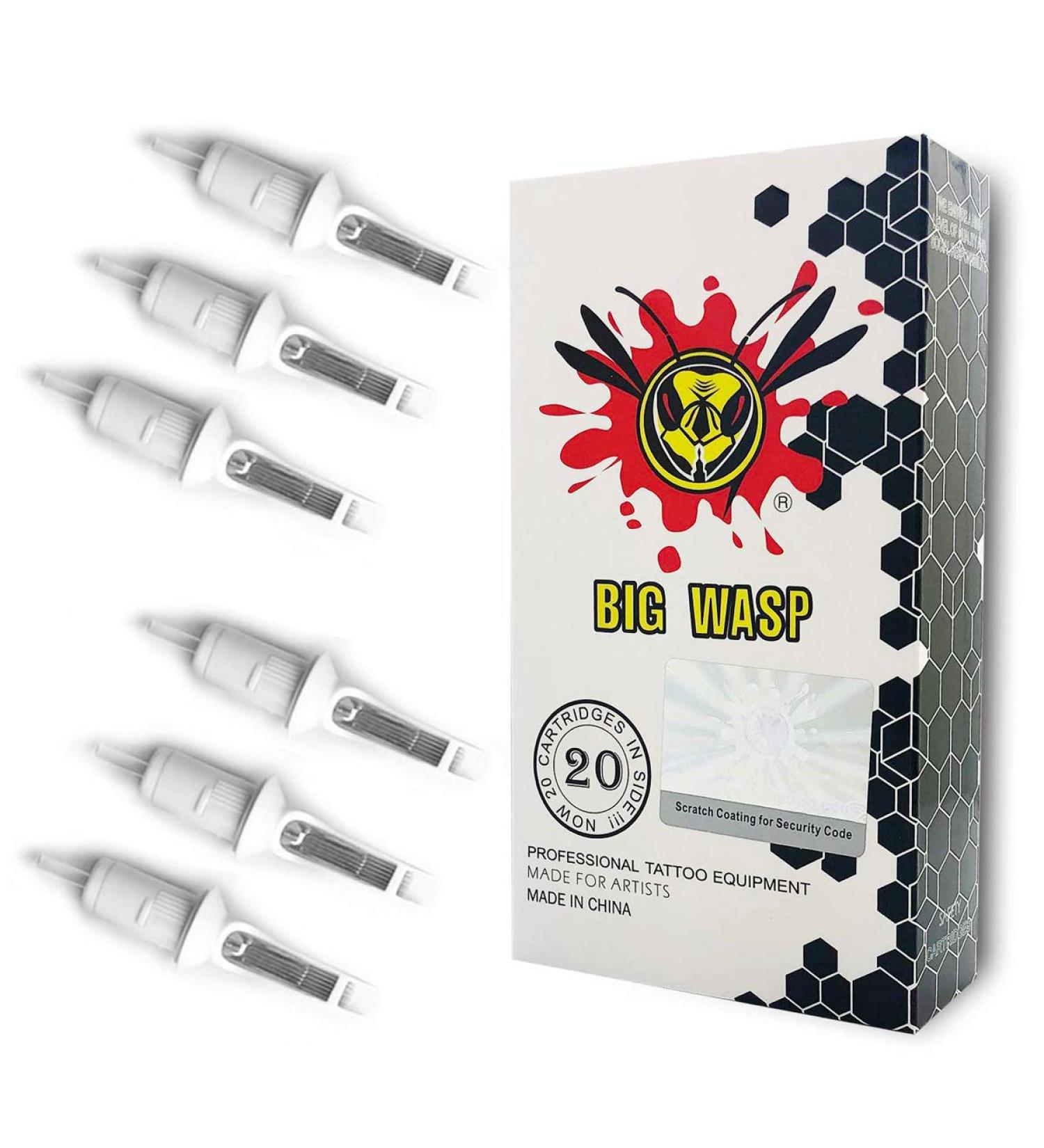BIGWASP Disposable Tattoo Needle Cartridge #10 Bugpin 7RM Curved Magnum - 20 Pack - Buy Online on GoSupps.com