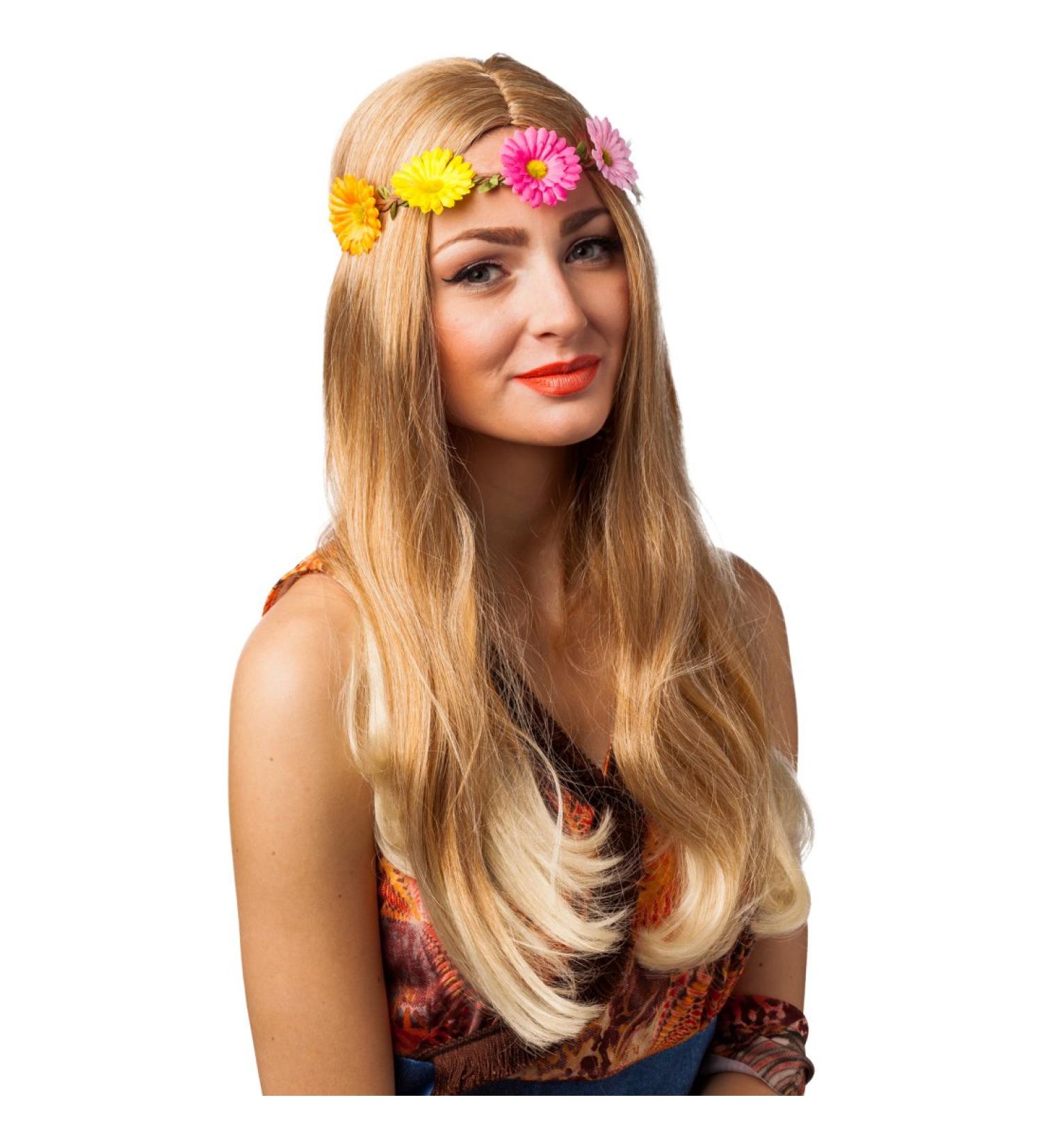 Amakando hair band with flowers of 60s headband with flowers hair accessories flower child slot movie headband hippie headdress flower power flower hair band