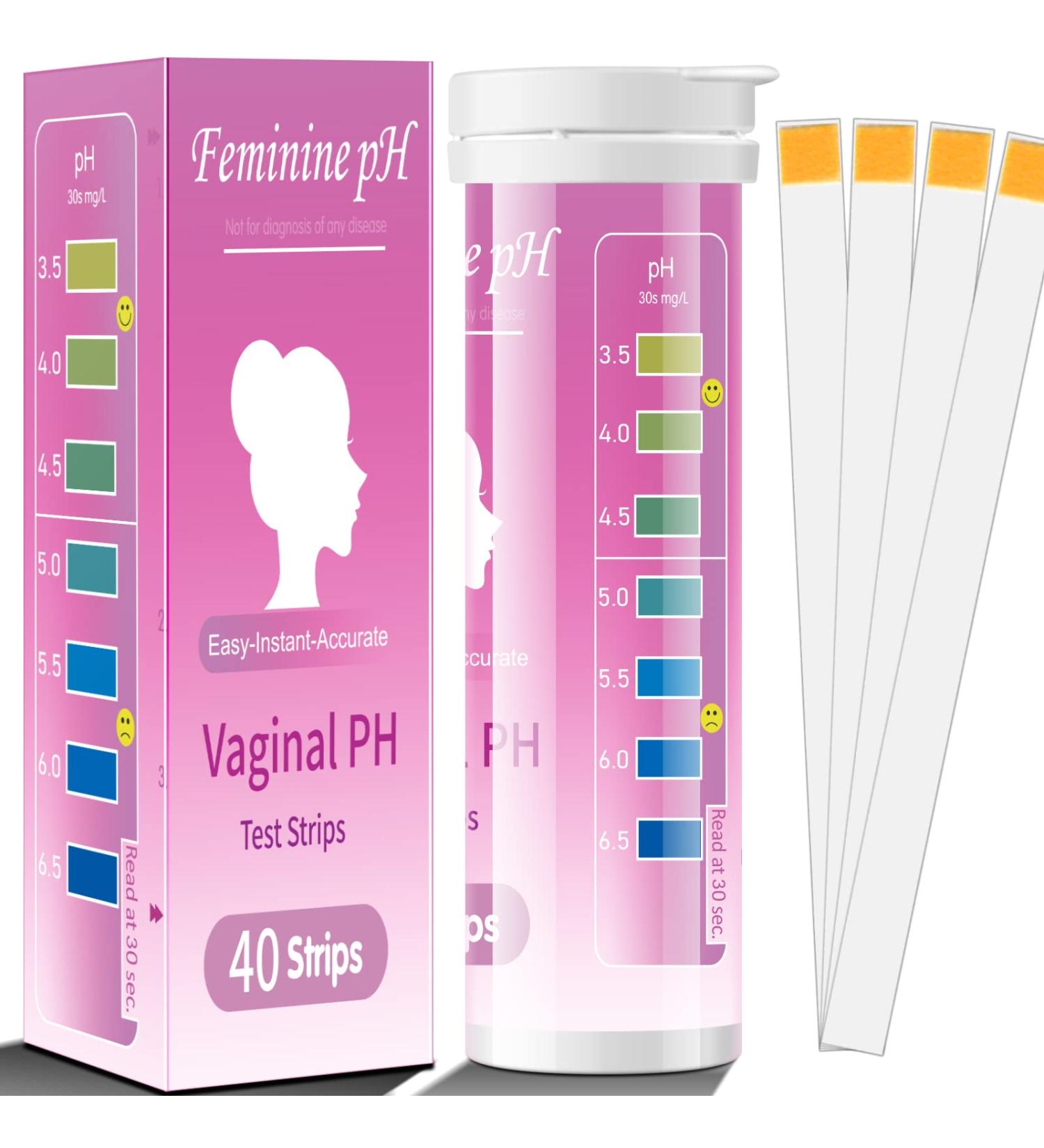 Feminine pH Test Strips for Vaginal Health - 40 Strips for Acidity & Alkalinity - Buy Online on GoSupps.com