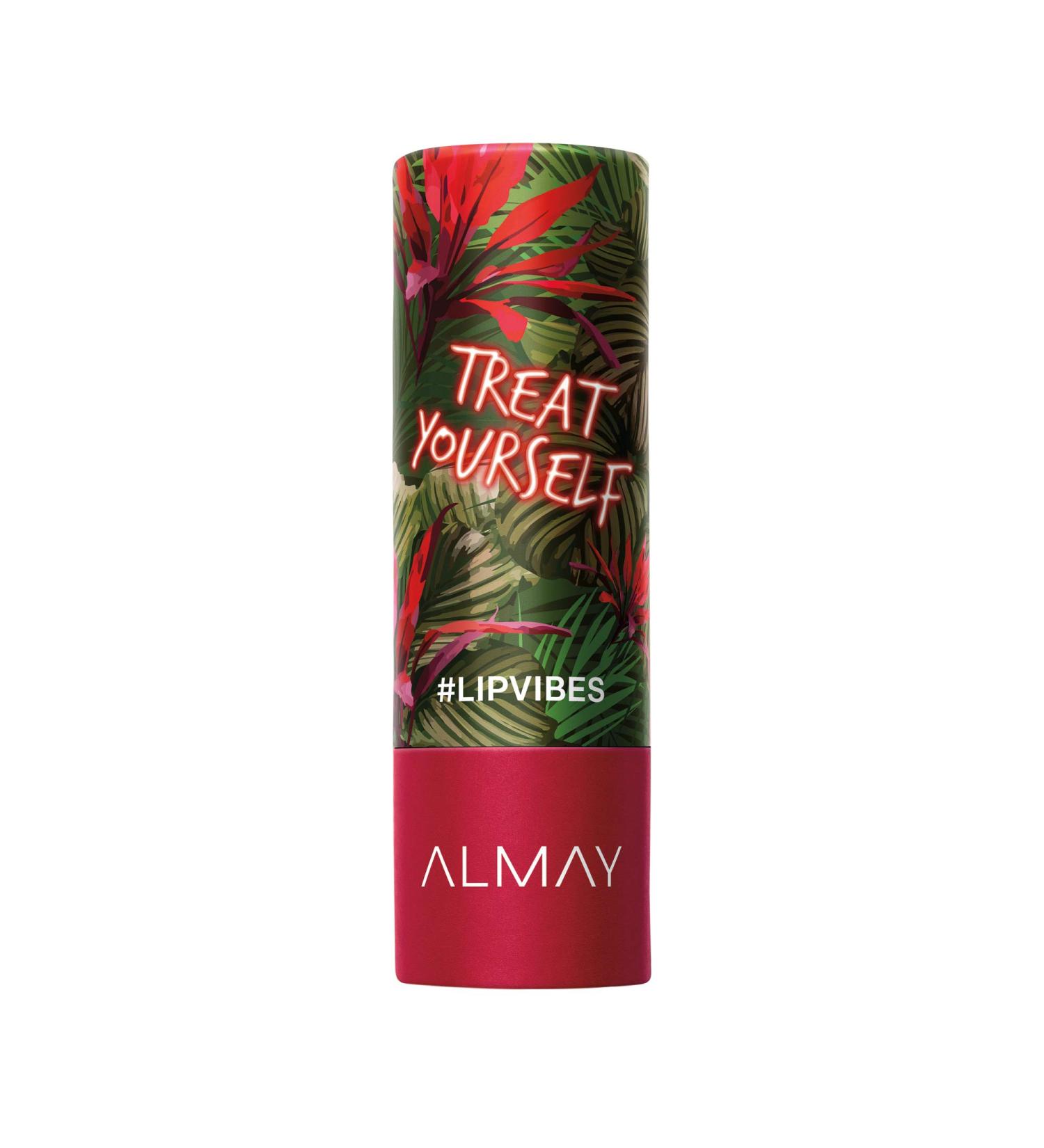 Almay Lip Vibes Lipstick - Matte Finish with Vitamin E Oil & Shea Butter, Hypoallergenic, 0.14 Oz - Buy Online on GoSupps.com