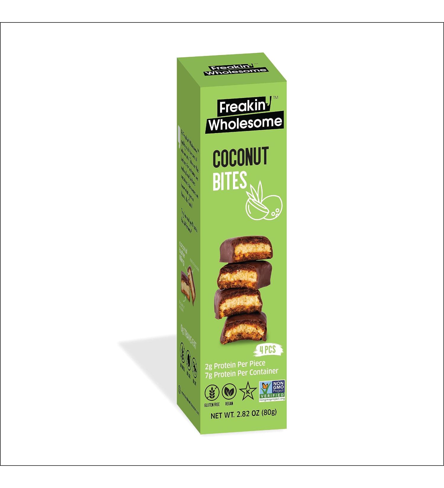 Freakin' Wholesome Chocolate Covered Bites (Coconut, Pack of 4) Coconut Pack of 4 - Buy Online on GoSupps.com