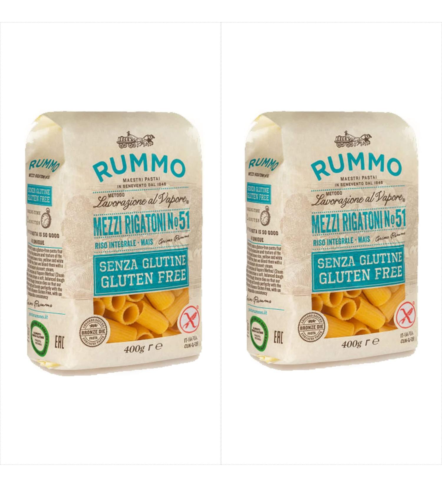 Pasta Rummo Gluten Free Mezzi Rigatoni N 51-400 gr - Pack of 2 - Buy Online on GoSupps.com