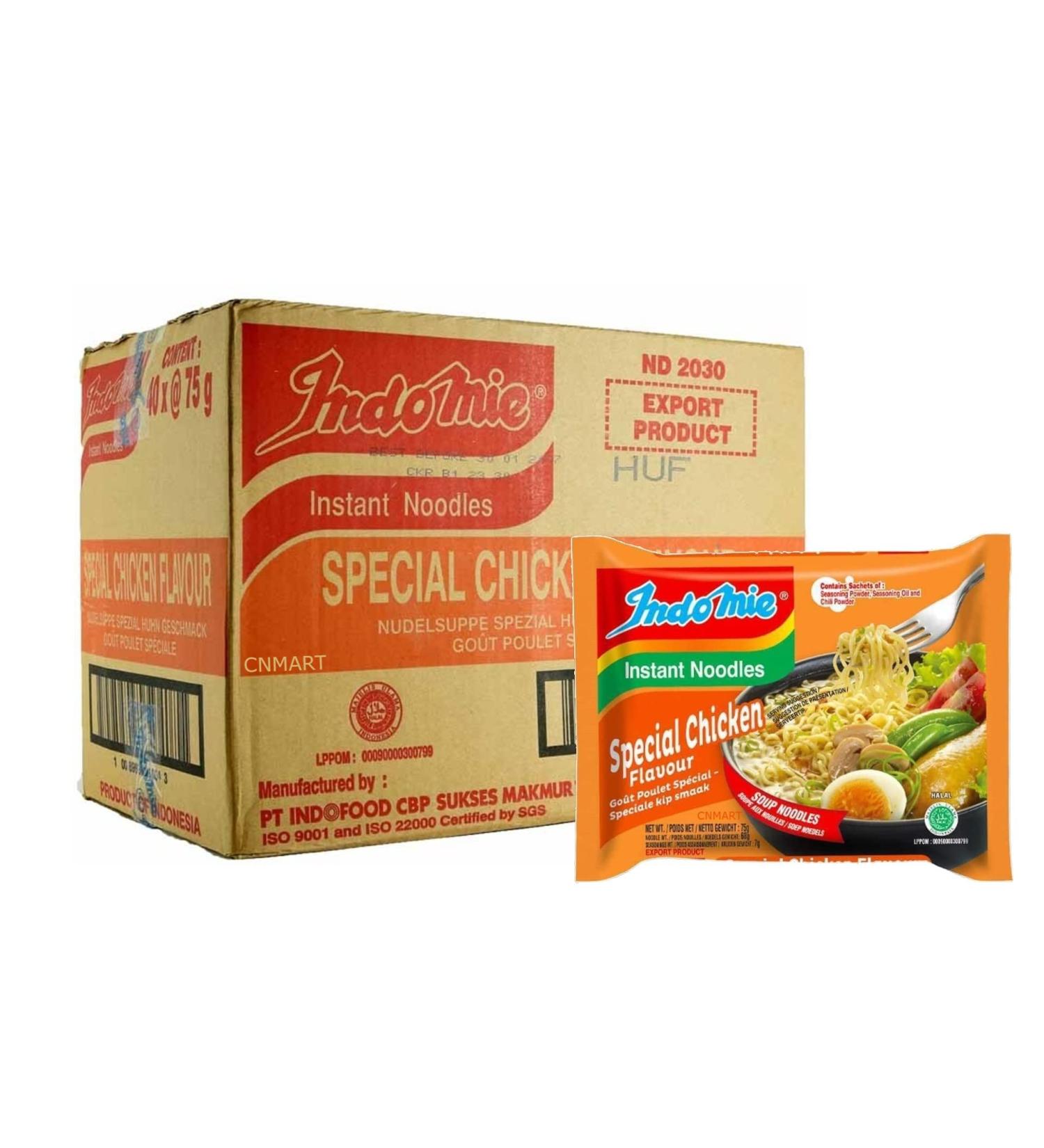 Indomie Special Chicken Flavour Instant Noodles Halal 75g (Pack of 40) by CNMART 40 count (Pack of 1) - Buy Online on GoSupps.com