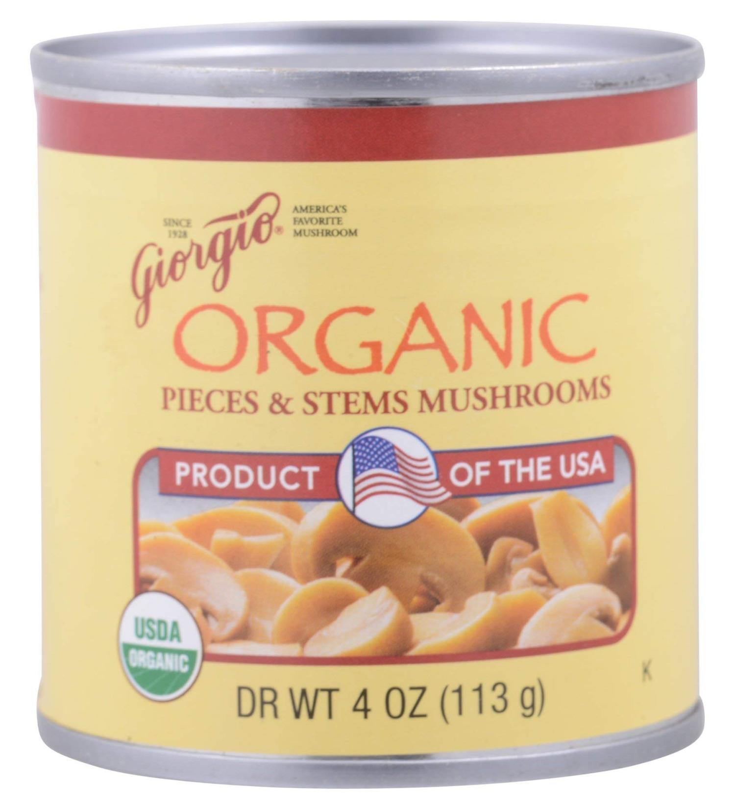 GIORGIO FOODS Organic Pieces And Stems Mushrooms  4 OZ - Buy Online on GoSupps.com