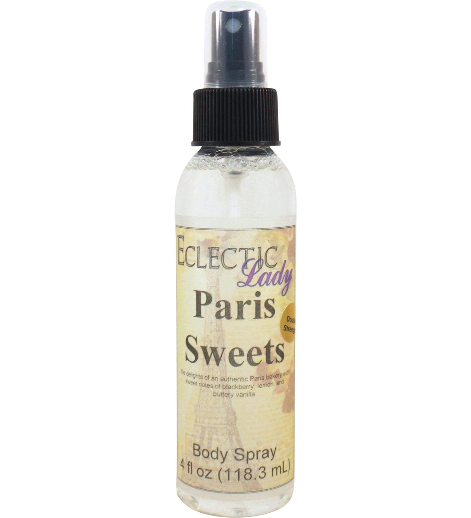 Paris Sweets Body Spray (Double Strength) 4 ounces Body Mist for Women with Clean Light & Gentle Fragrance Long Lasting Perfume with Comforting Scent for Men & Women Cologne with Soft Subtle 4 Fluid Ounces (Double Strength) - Buy Online on GoSupps.com