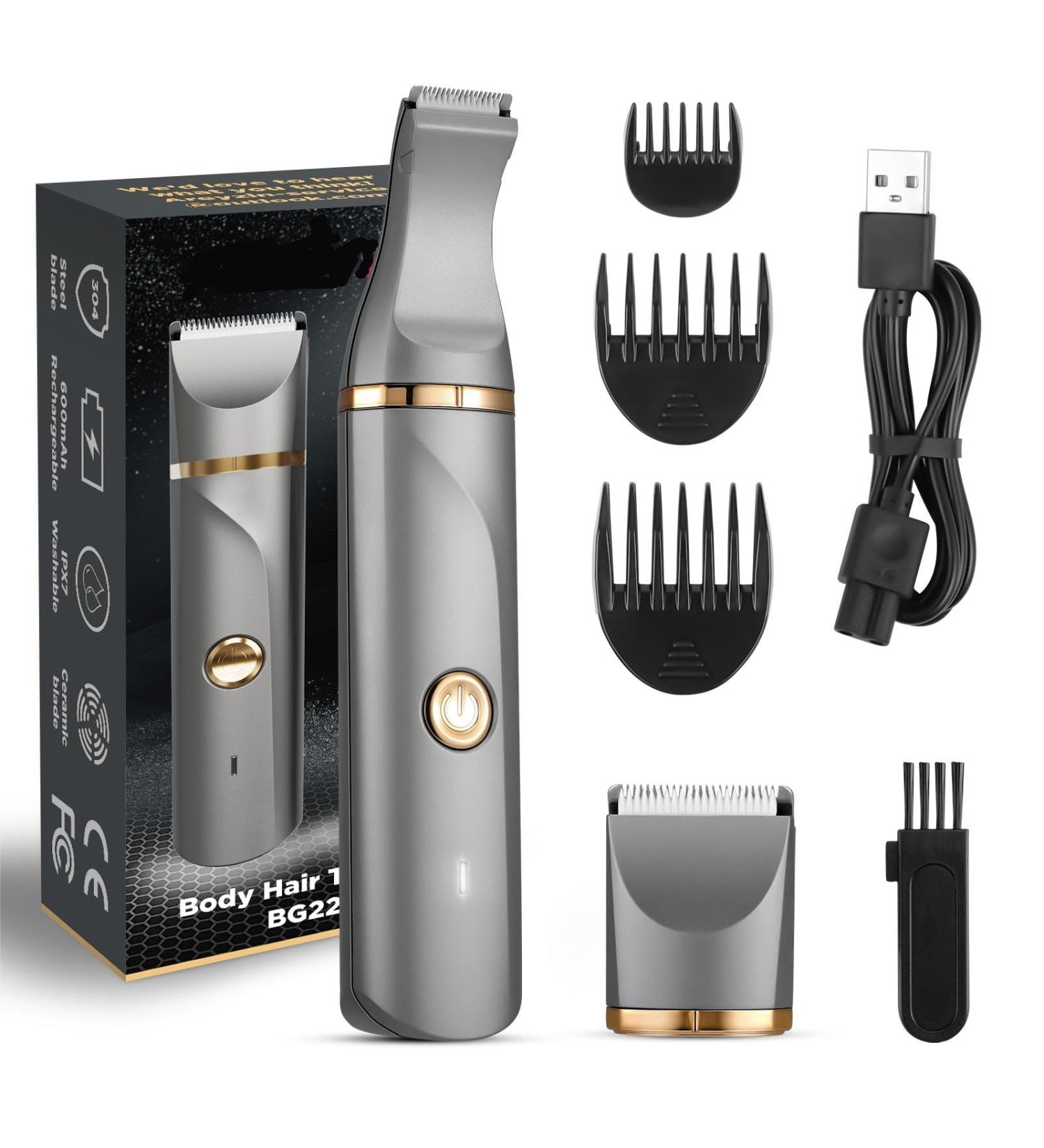Intimate razor for women gray gold