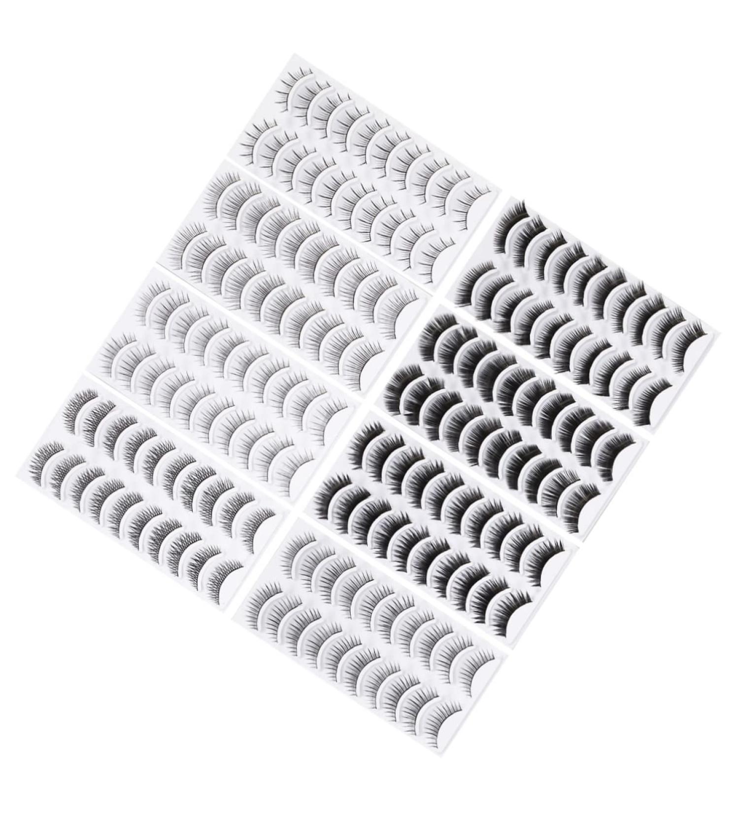 minkissy 80 Pairs Stick on Eyelashes Long Fake Eyelashes Lashes for Women Thickness Eyelashes Makeup Eyelash Beauty Favors Supplies Fluffy False Eyelashes Reusable Eyelashes Dense 3D Cart - Buy Online on GoSupps.com