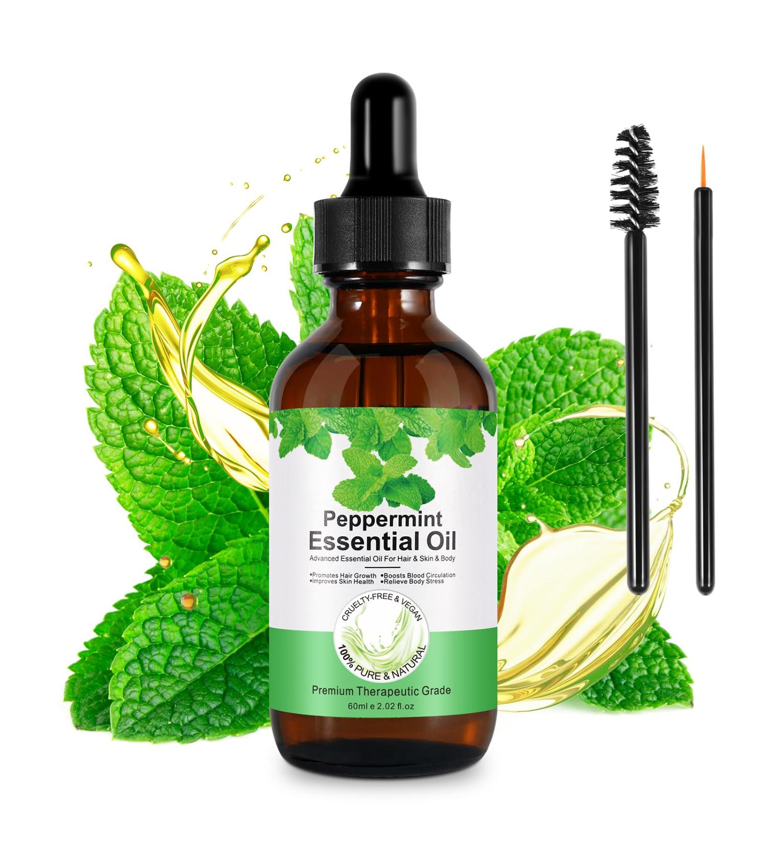 Peppermint Essential Oil Natural Peppermint Oil for Cleaning Aromatherapy DIY Soap & Diffuser
