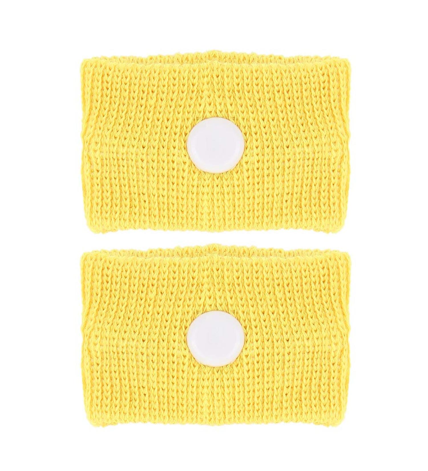 Salmue Acupressure Bracelet - Anti-Stress & Travel Sickness Relief - Natural Headache & Nausea Remedy - Ideal for Vacation (Yellow) - Buy Online on GoSupps.com