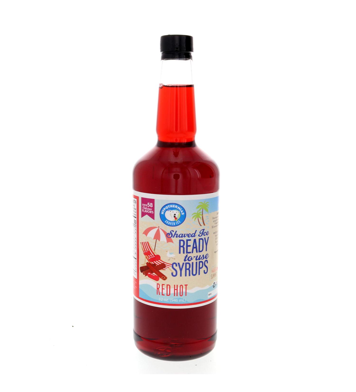 Red Hot Hawaiian Snow Cone Syrup Quart - 32 Fl. Oz | Ready-to-Use - Buy Online on GoSupps.com