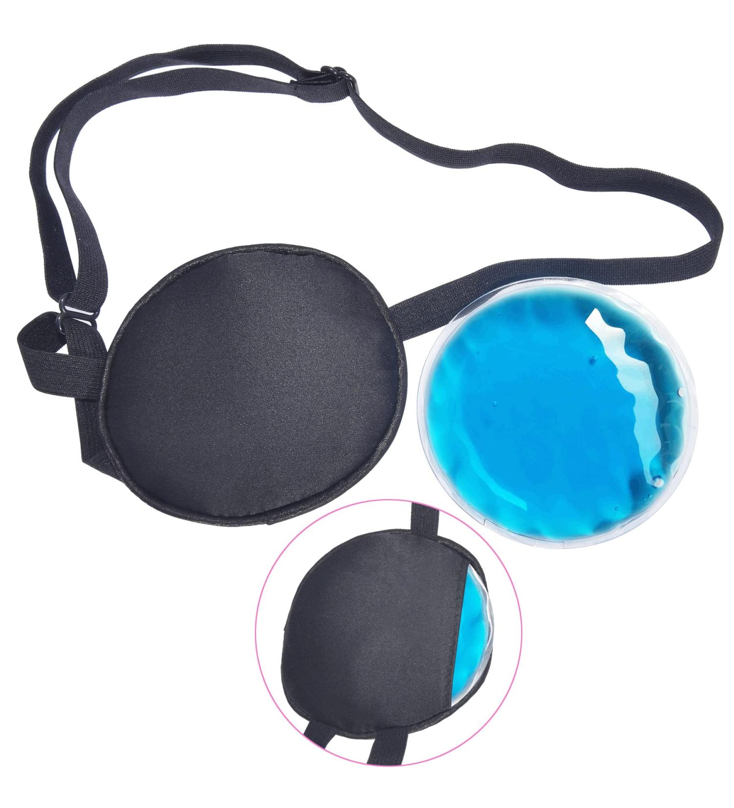 GELMAY Silk Ice Eye Patch for Strabismus Lazy Puffy Eyes - Hot Cold Compress | Medical Grade Post-Surgery Pirate Eye Cover - Adult Kid (Black) - Buy Online on GoSupps.com
