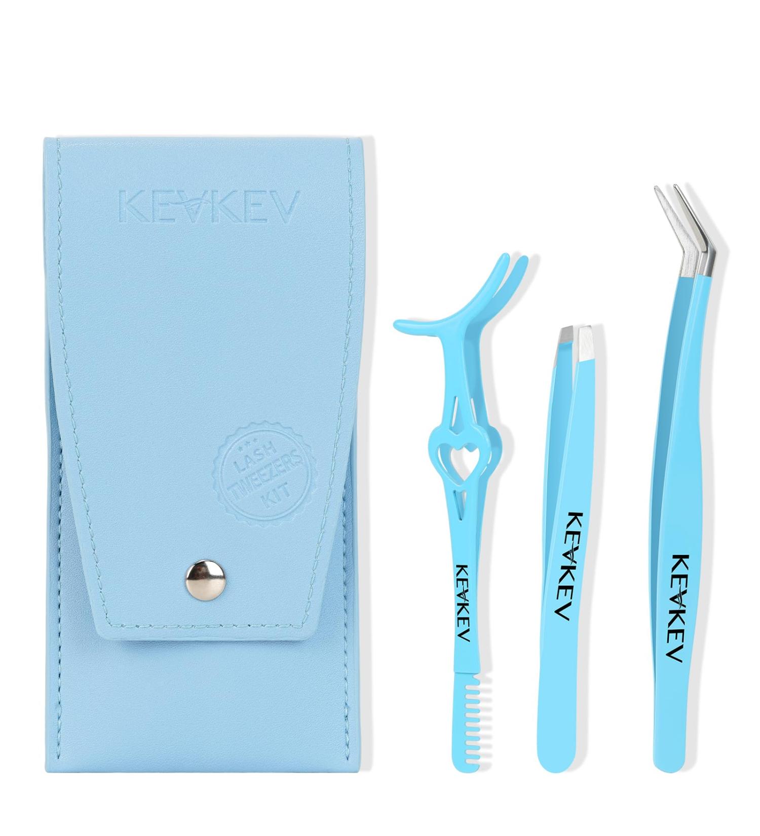 KevKev Lash Tweezers Set | 3 in 1 Eyelash Applicator Tool & Lash Brush for Perfect False Lashes | International Shipping Available - Buy Online on GoSupps.com