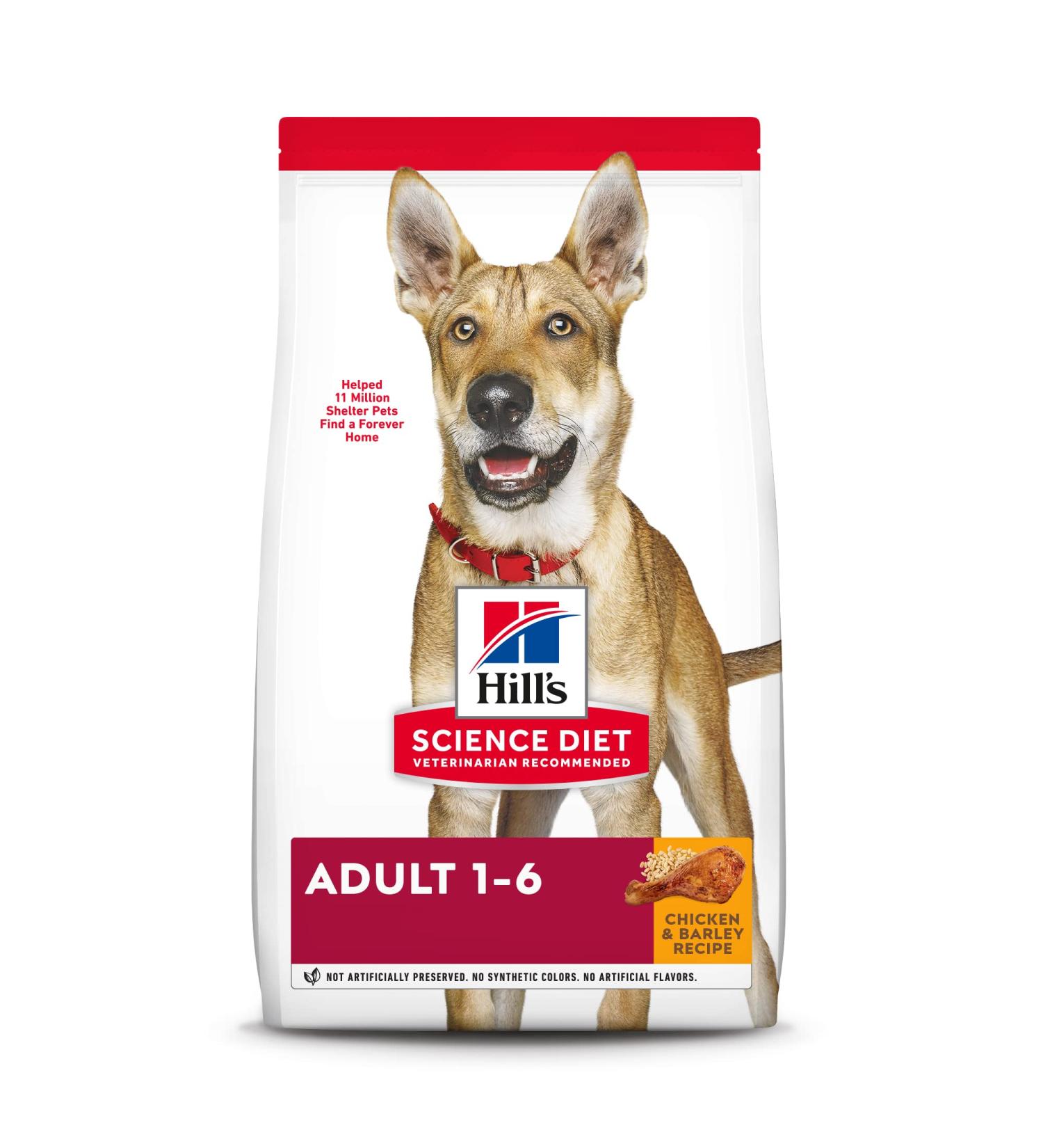 Hill's Science Diet Adult 1-6 Chicken & Barley Dry Dog Food 15lb - Pack of 1 - Buy Online on GoSupps.com