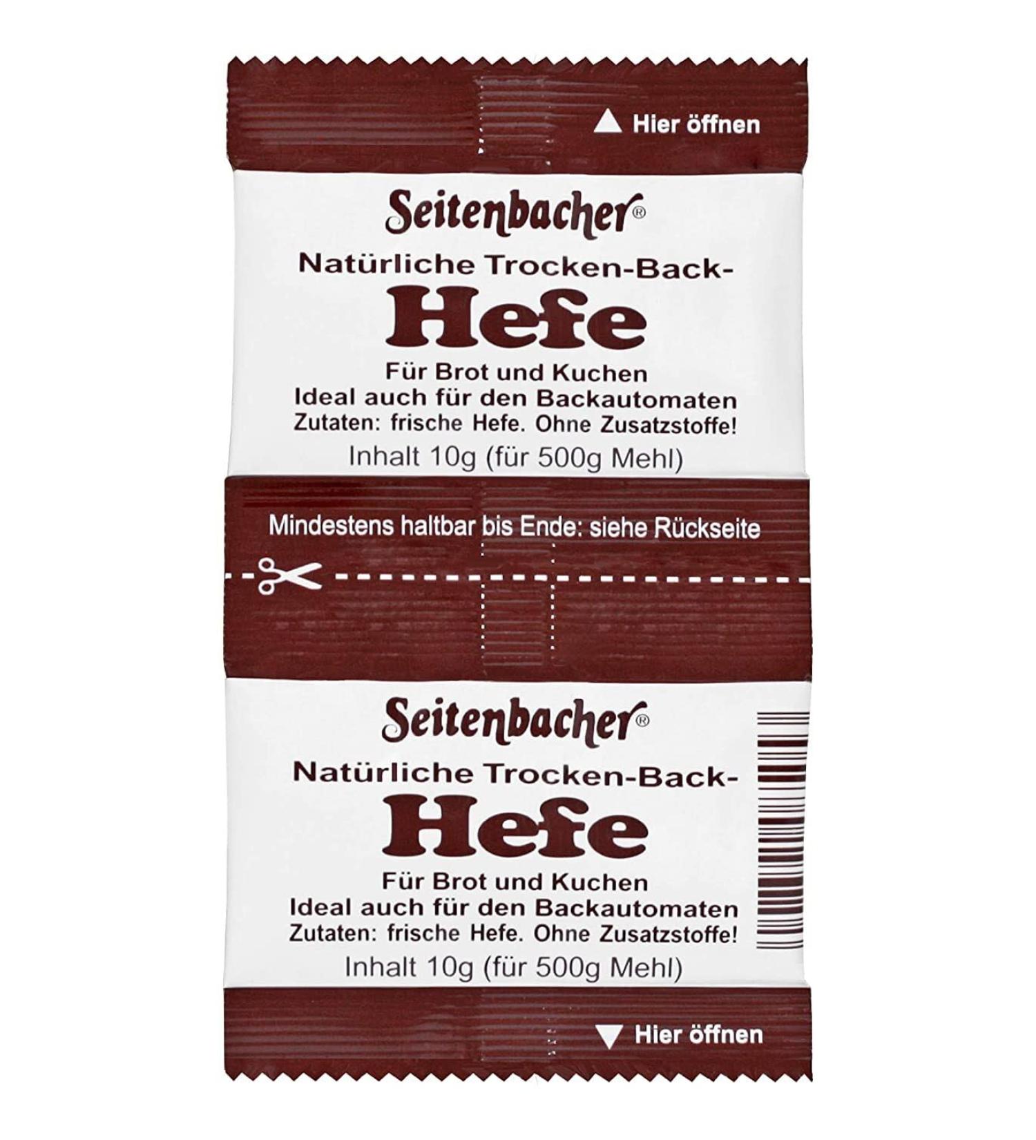 Seitenbacher yeast for bread cakes and pastries. No additives 4 x 20g 20 g (pack of 4)