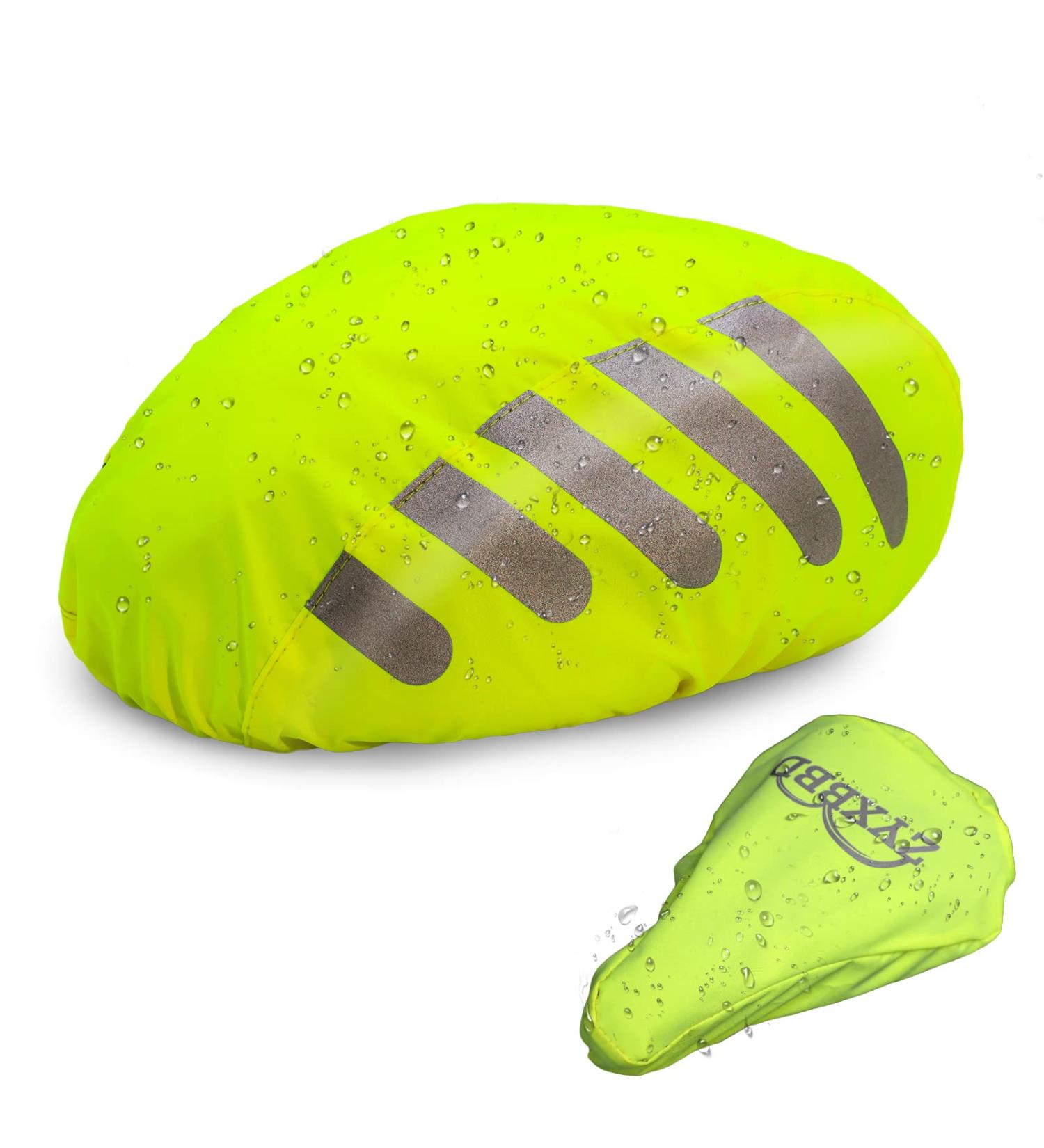ZYXBBD Bicycle Helmet Rain Cover & Saddle Cover Set | Waterproof & Reflective | Universal Fit for All Helmets | Green - Buy Online on GoSupps.com