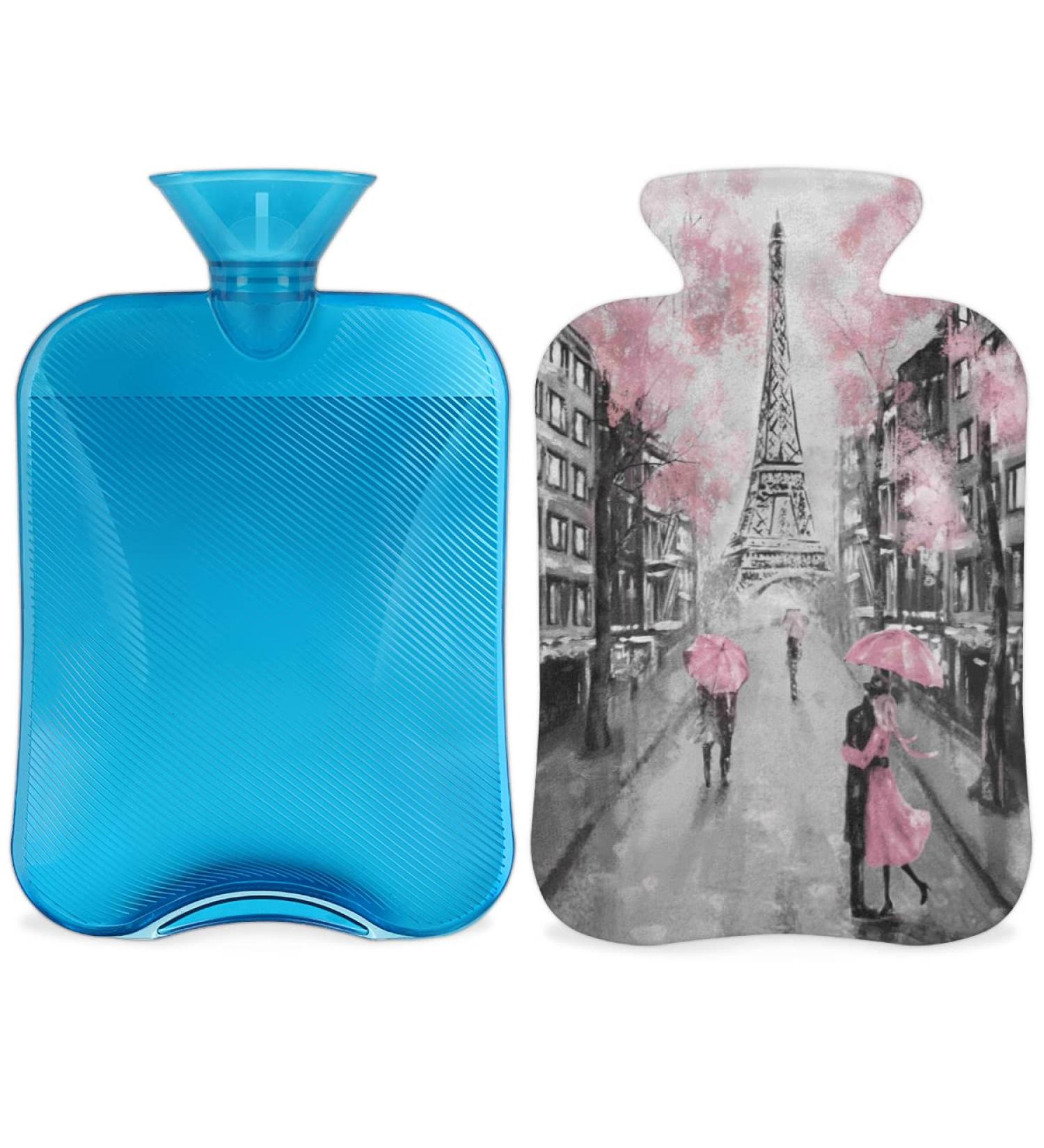 2L Hot Water Bottle | Pain Relief & Therapy | PVC Ice & Hot Water Bag | Eiffel Tower Design | Perfect for Cramps & Warmth | Parisian Romance - Buy Online on GoSupps.com