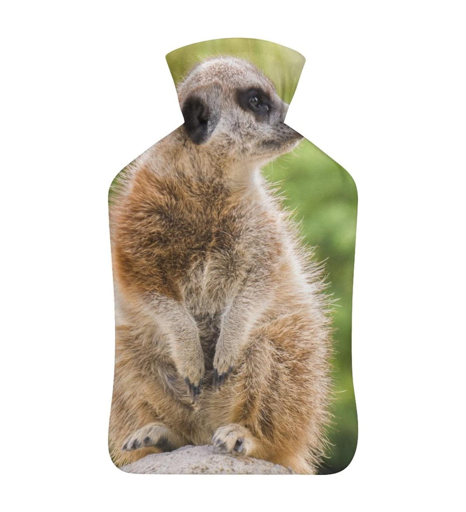 Animal Hot Water Bottle with Plush Cover - Bed Warmer for Adults & Kids | 26.5x15.3cm | Ideal for Comfort & Relief - Buy Online on GoSupps.com