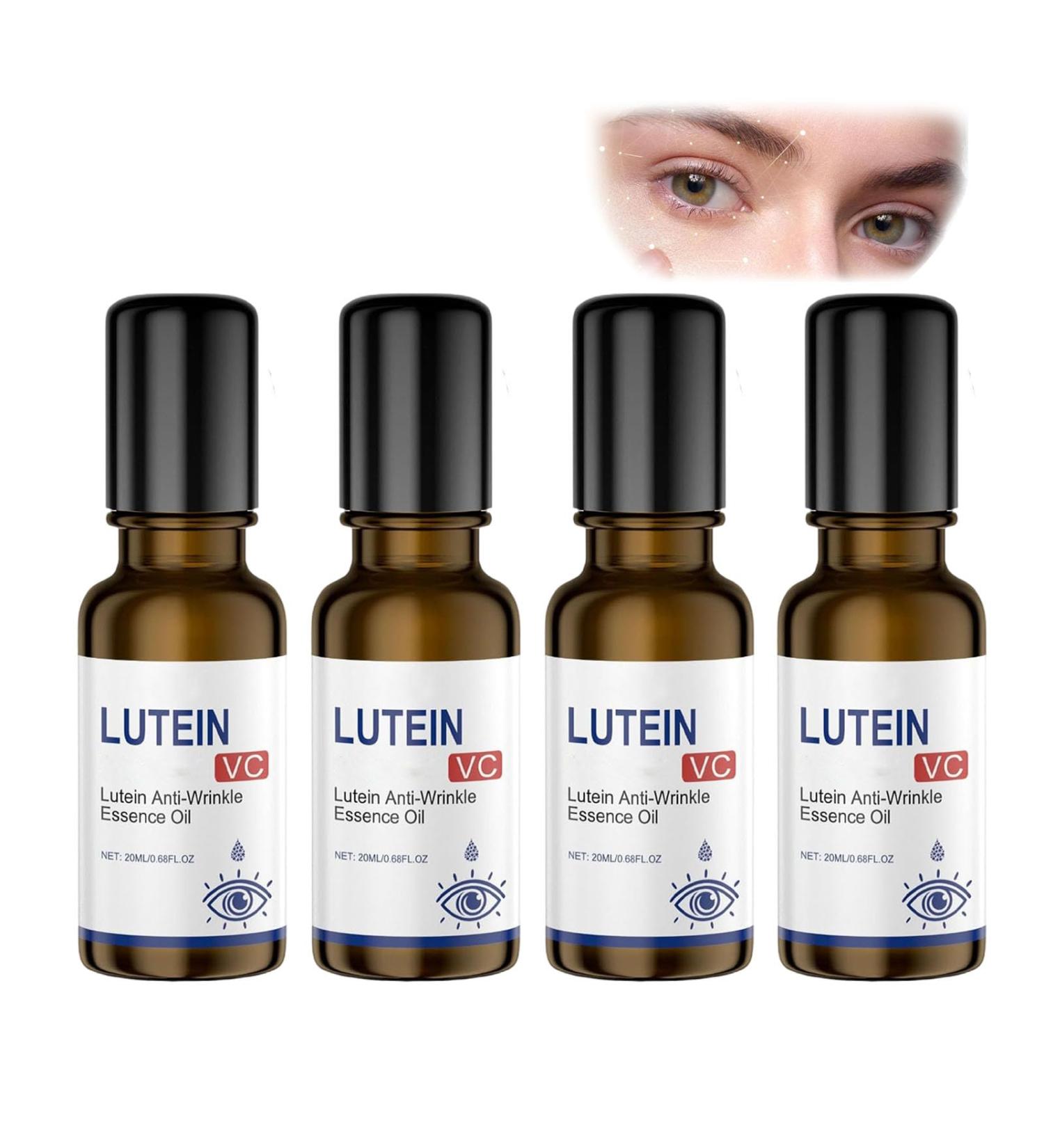  JIAOY Lutein Anti-Wrinkle Essential Oil Lutein VC Anti-Wrinkle Eye Serum Oil Lutein Roll-On Serum Oil for Improving Under Eye Bags and Dark Circles (4PCS) - Buy Online on GoSupps.com