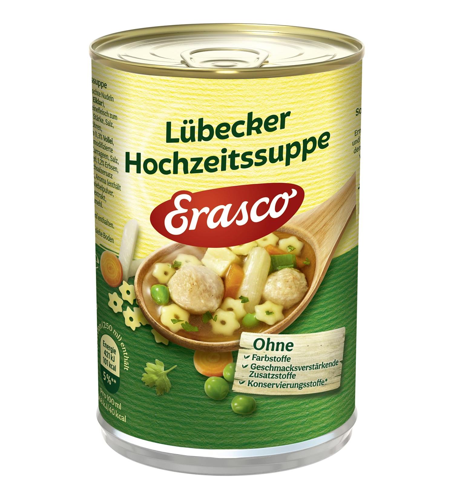 Erasco L beck Wedding Soup 390 ml - Authentic German Flavor | International Shipping Available - Buy Online on GoSupps.com